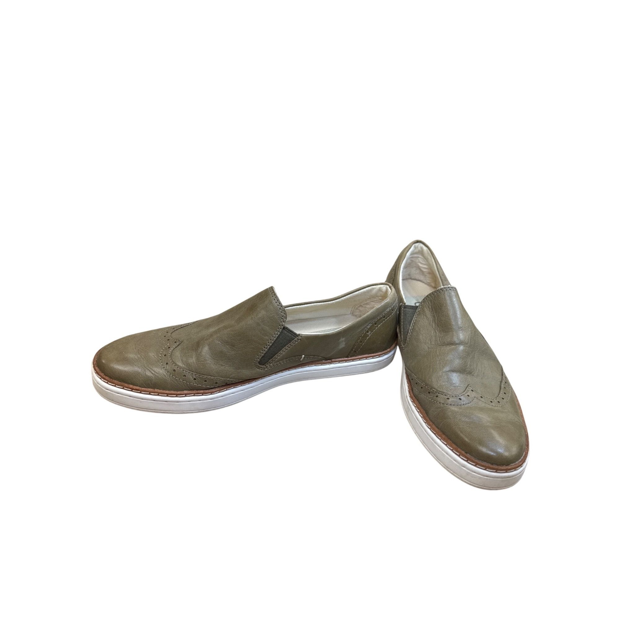 Ugg Ugg Womens Green Leather Slip-On Loafers Shoes Size 8 SKU813 Size US 8 / IT 38 - 2 Thumbnail