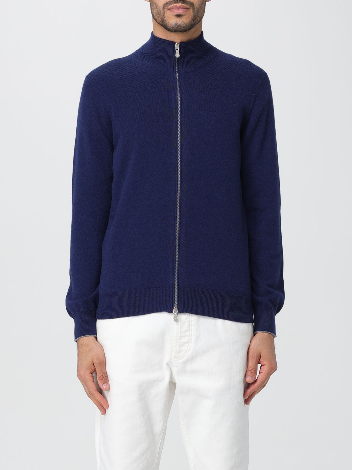 image of Brunello Cucinelli Sweater Men Blue 1 (Size Medium)