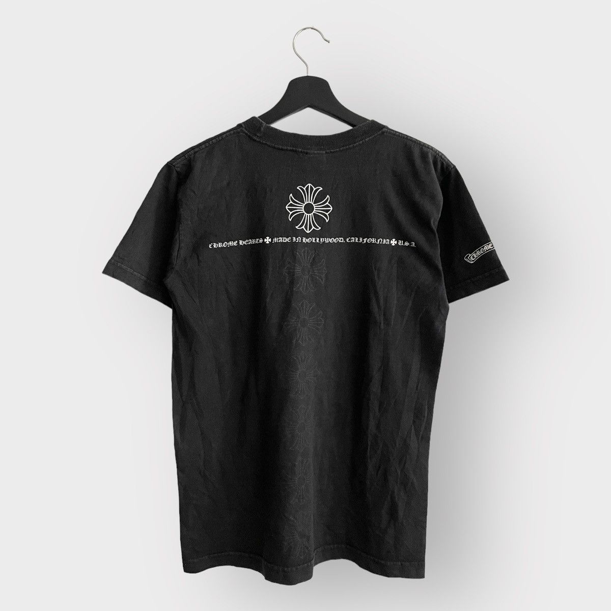 Chrome Hearts STEAL! 2000s Chrome Hearts Vertical Crosses Logo Pocket Tee Size US S / EU 44-46 / 1 - 2 Thumbnail
