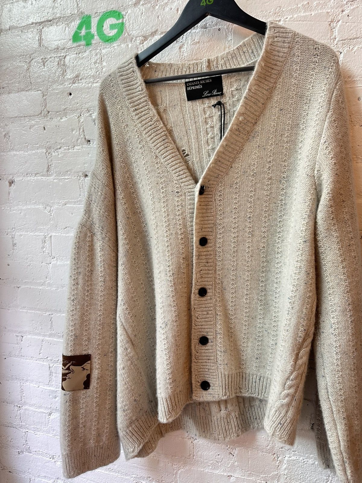 Enfants Riches Deprimes × Loro Piana ERD X LORO PIANNA CHAIN KNIT CASHMERE SWEATER JACKET Size US L / EU 52-54 / 3 - 4 Thumbnail