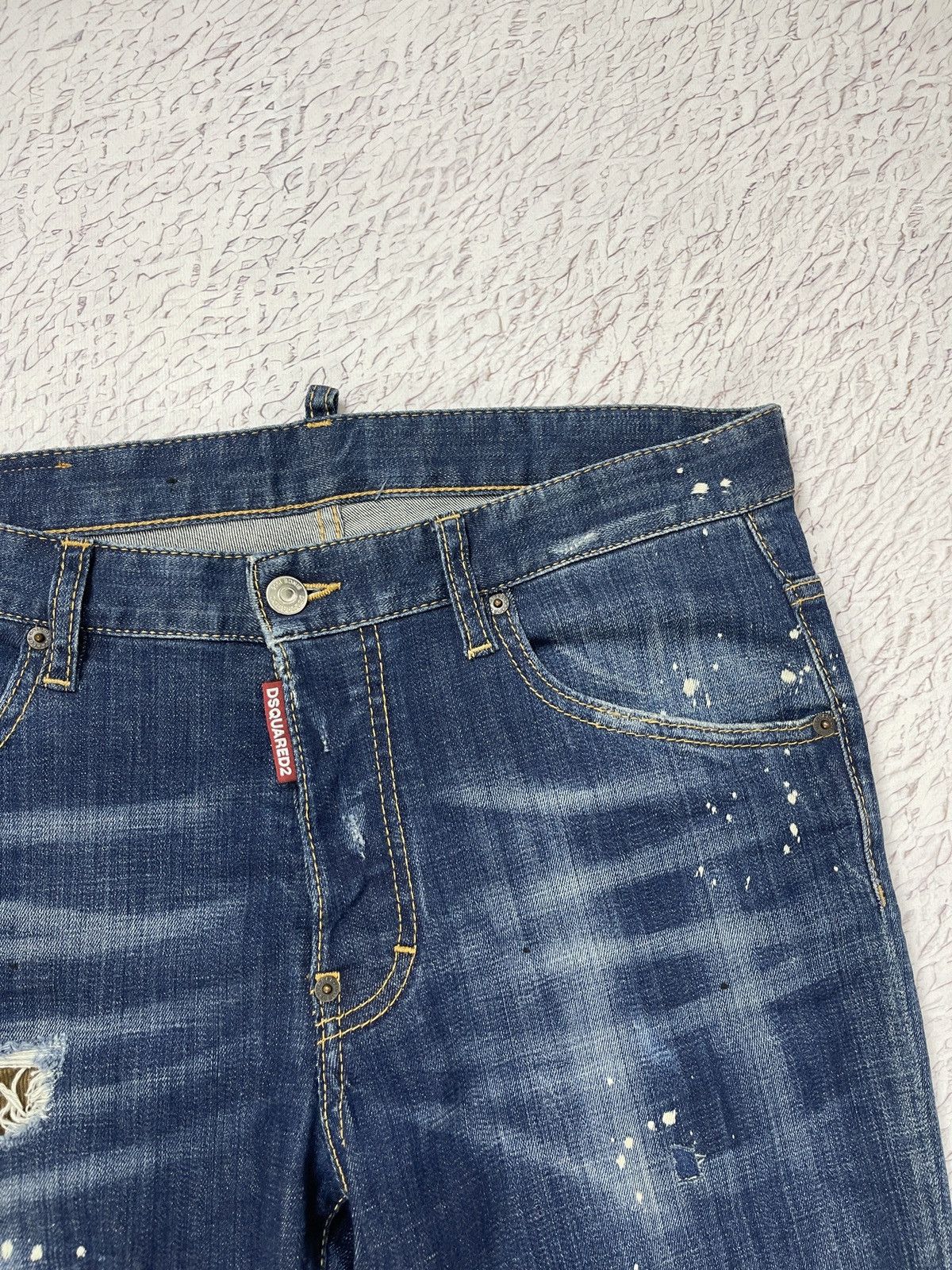 Dsquared2 DSQUARED2 cropped JEANS - SKATER JEAN distressed painted Size US 32 / EU 48 - 9 Thumbnail