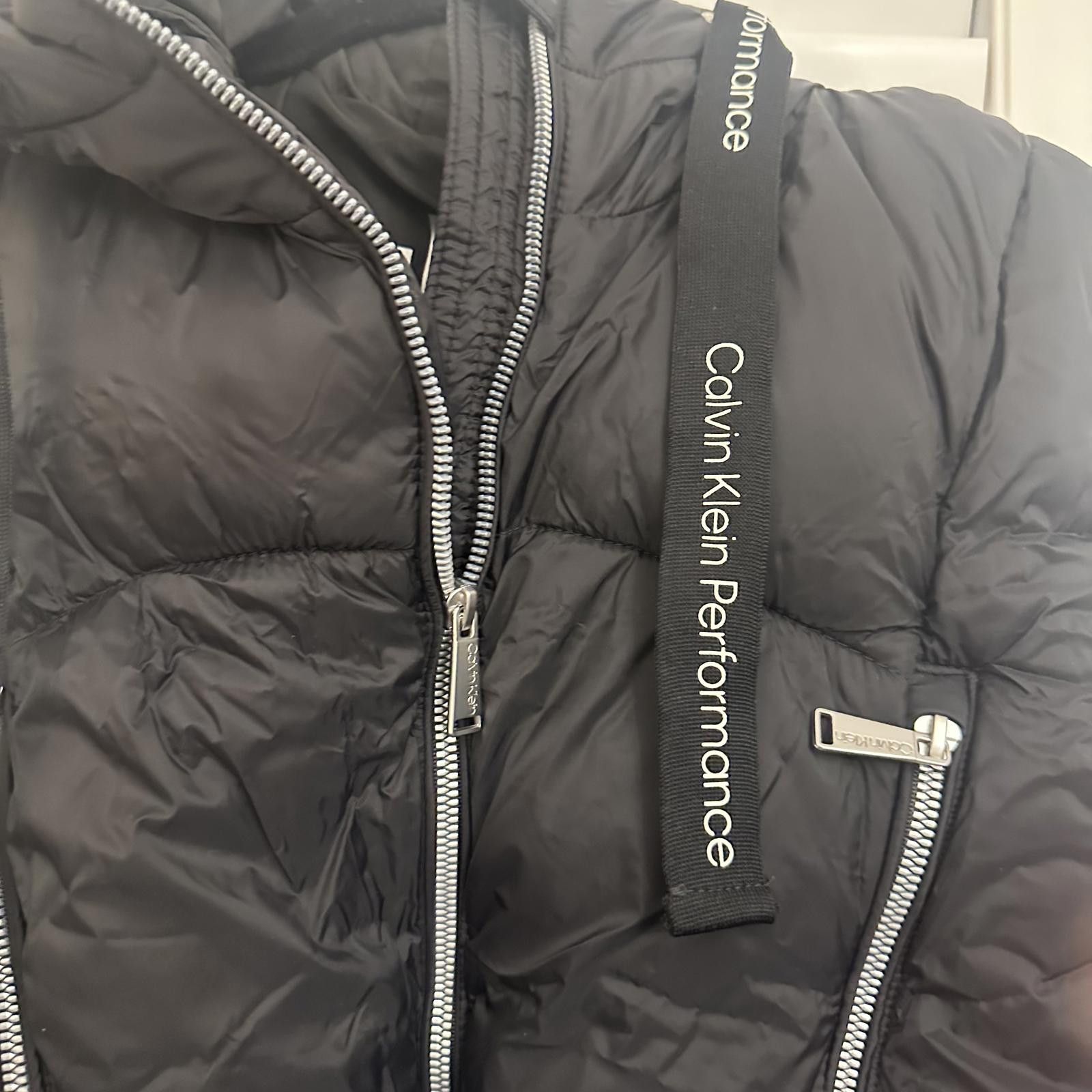 Designer Calvin Klein Performance Black Puffer Vest with Hood Size XXL / US 16-18 / IT 52-54 - 3 Thumbnail