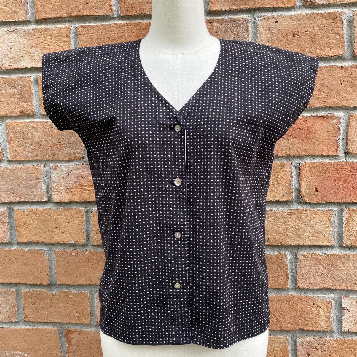 Kenzo KENZO Black Dot V-Neck Blouse Size M / US 6-8 / IT 42-44 - 3 Thumbnail