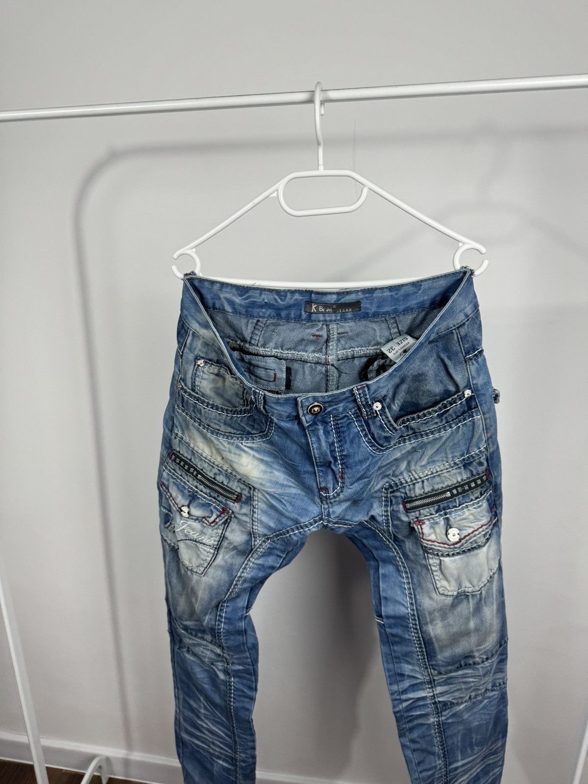 Other Kosmo Lupo Y2K Biker Cargo Jeans Moto Denim Pants W32 Size US 32 / EU 48 - 8 Thumbnail