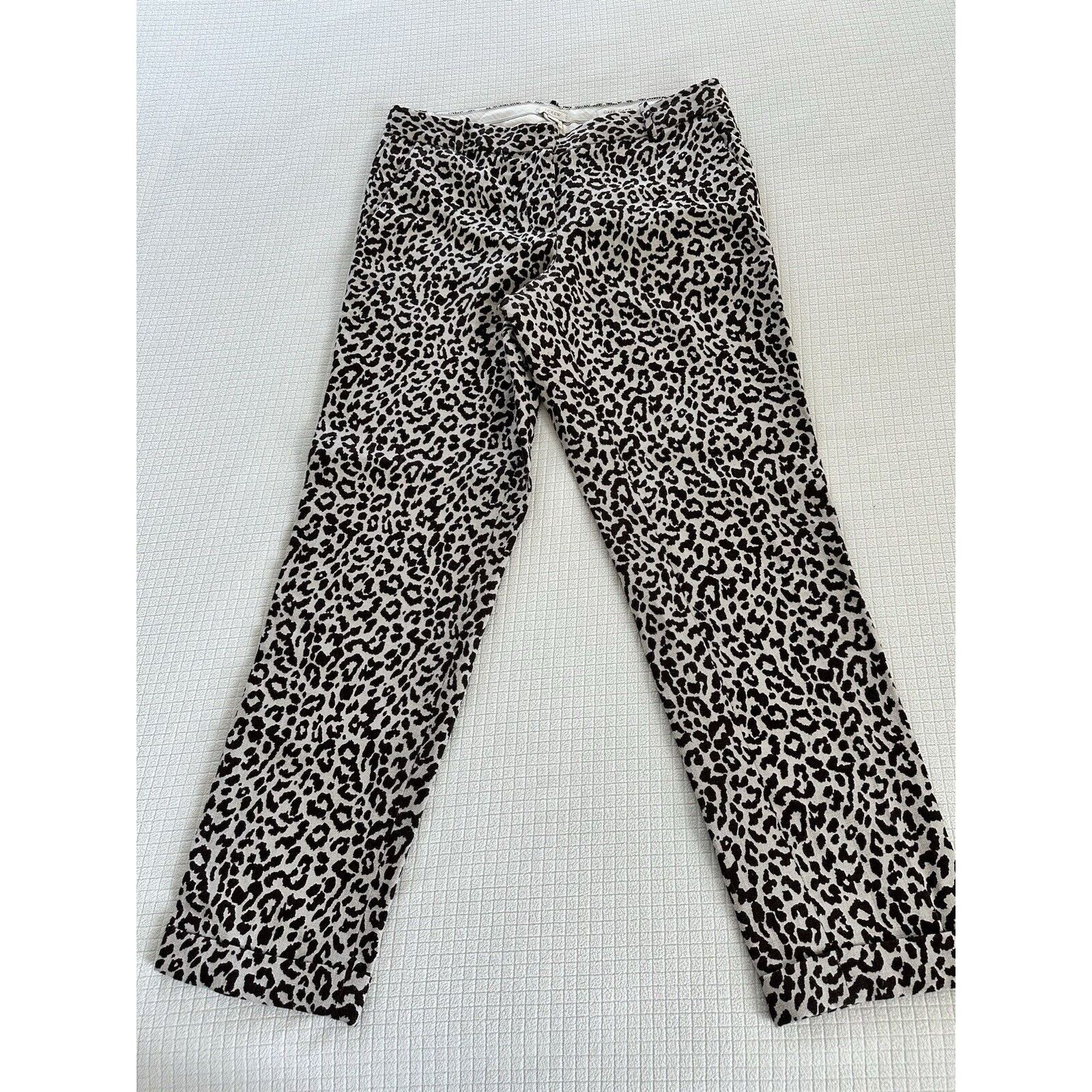 J.Crew J Crew Cafe Capri Leopard Print 100% Linen Pants Size 8 NWOT Size 30" / US 8 / IT 44 - 1 Thumbnail
