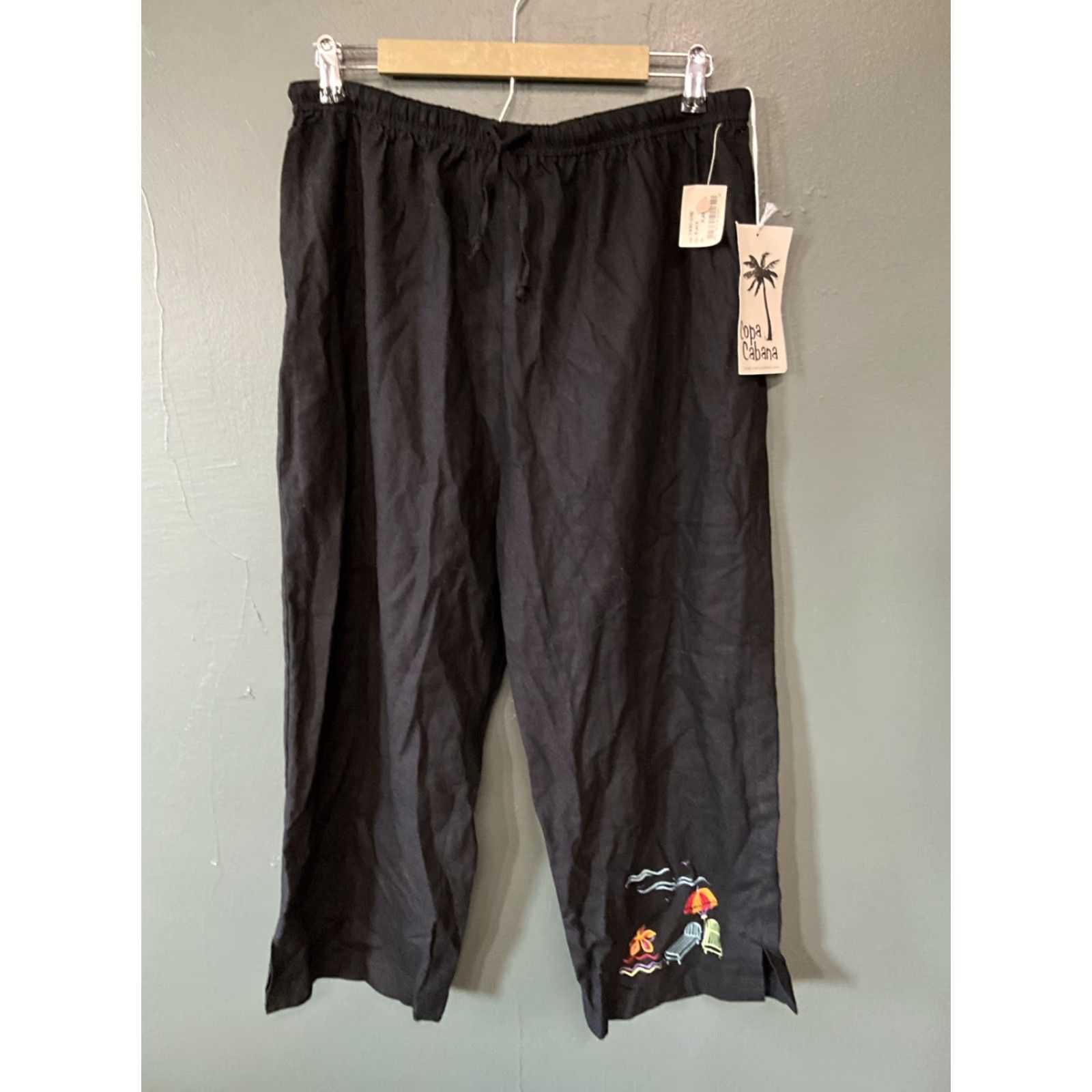 Vintage Original Copa Cabana Teal Black Outfit T-Shirt/Capri Set Casual Knit Set Size XL Size XL / US 12-14 / IT 48-50 - 5 Thumbnail