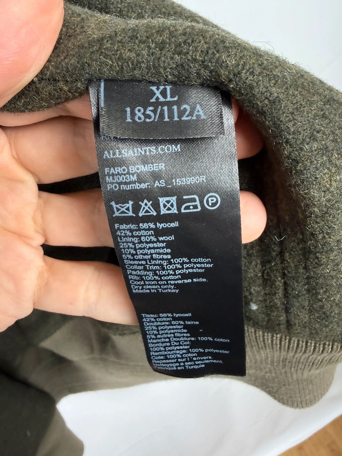 Allsaints Allsaints Faro Bomber Very Rare Wool Lined size XL Size US XL / EU 56 / 4 - 12 Thumbnail