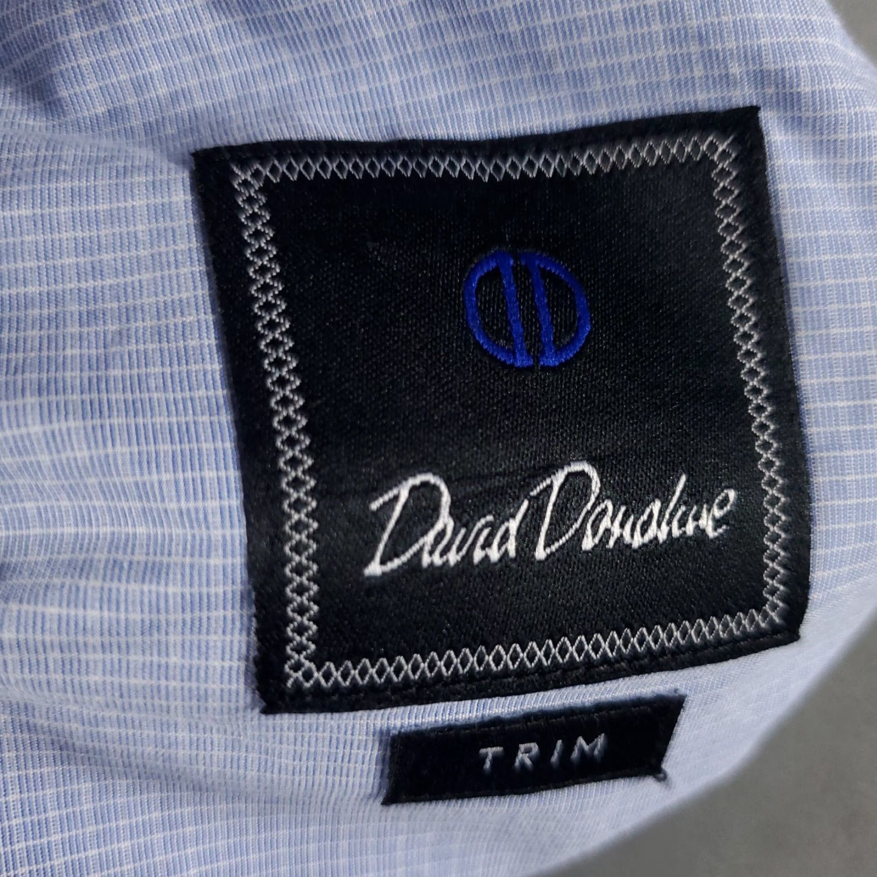 David Donahue VINTAGE David Donahue Men's Dress Shirt Long Sleeve Blue Plaid Cotton Size 15 Business Casual Men's Size 40R - 8 Thumbnail