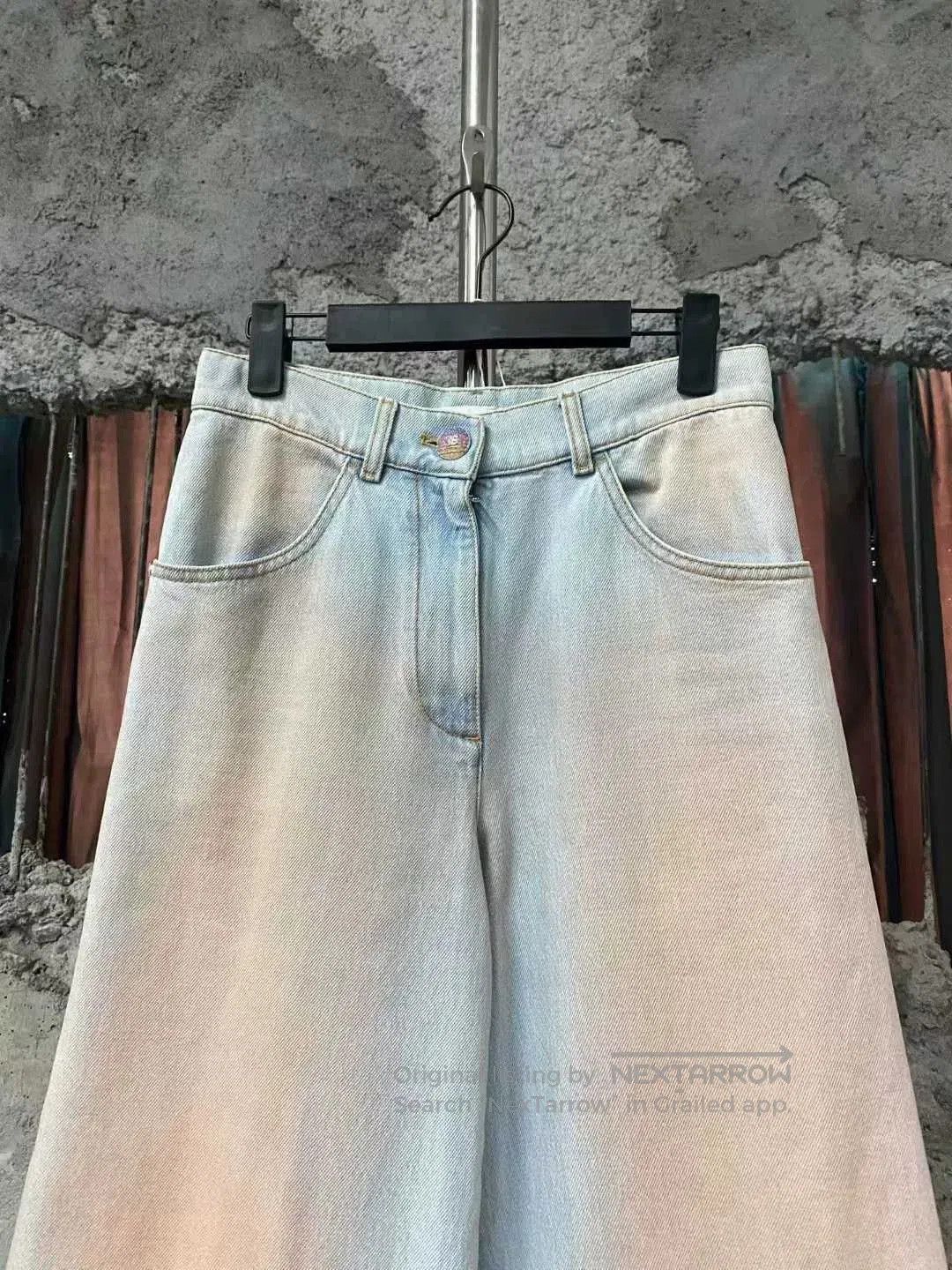 Chanel Chanel Orange Gradient Wide-Leg Jeans. Size 33" - 3 Thumbnail