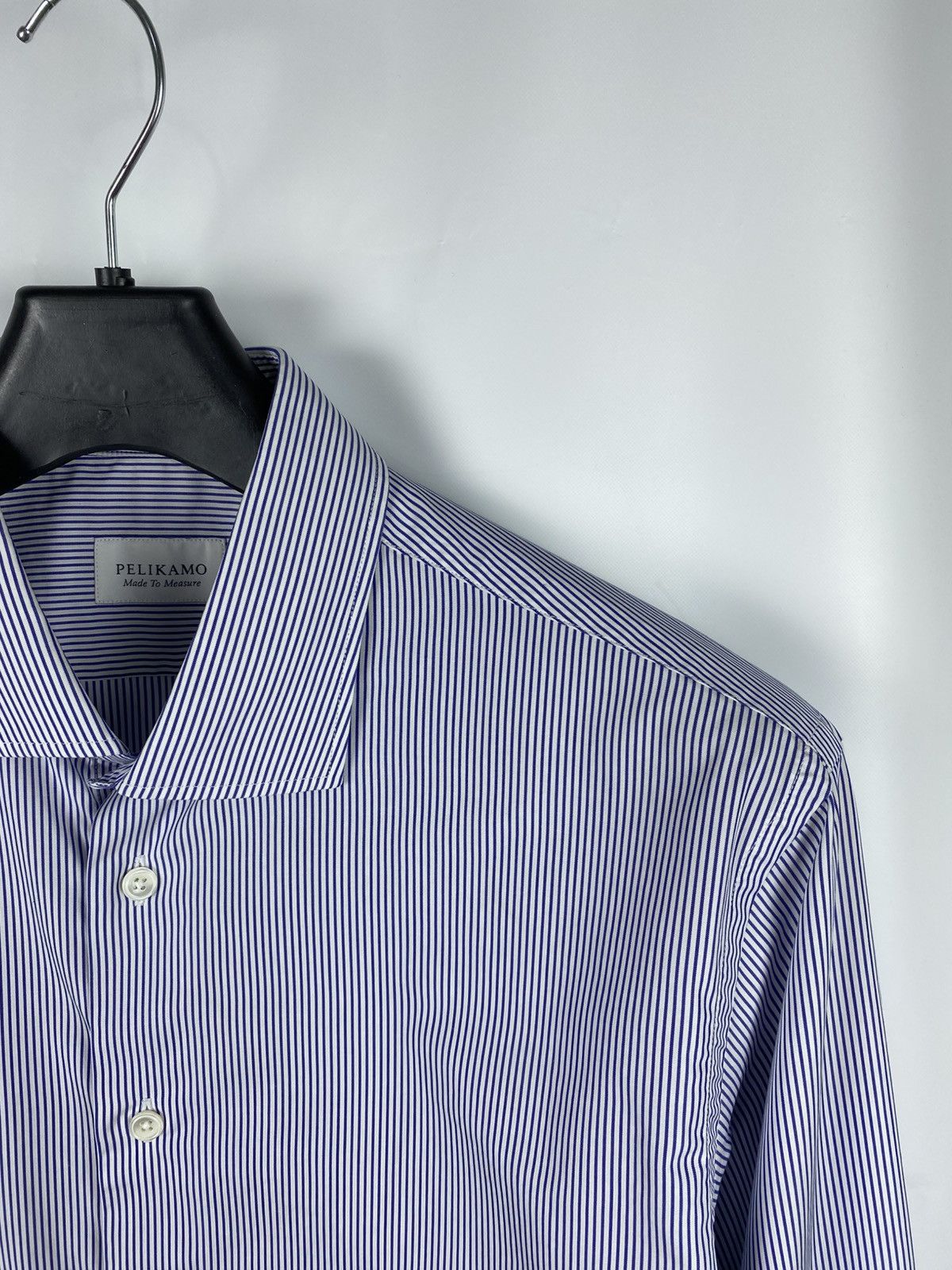 Designer Pelikamo Zurich Striped Blue Shirt Button Up size M Size US M / EU 48-50 / 2 - 2 Thumbnail