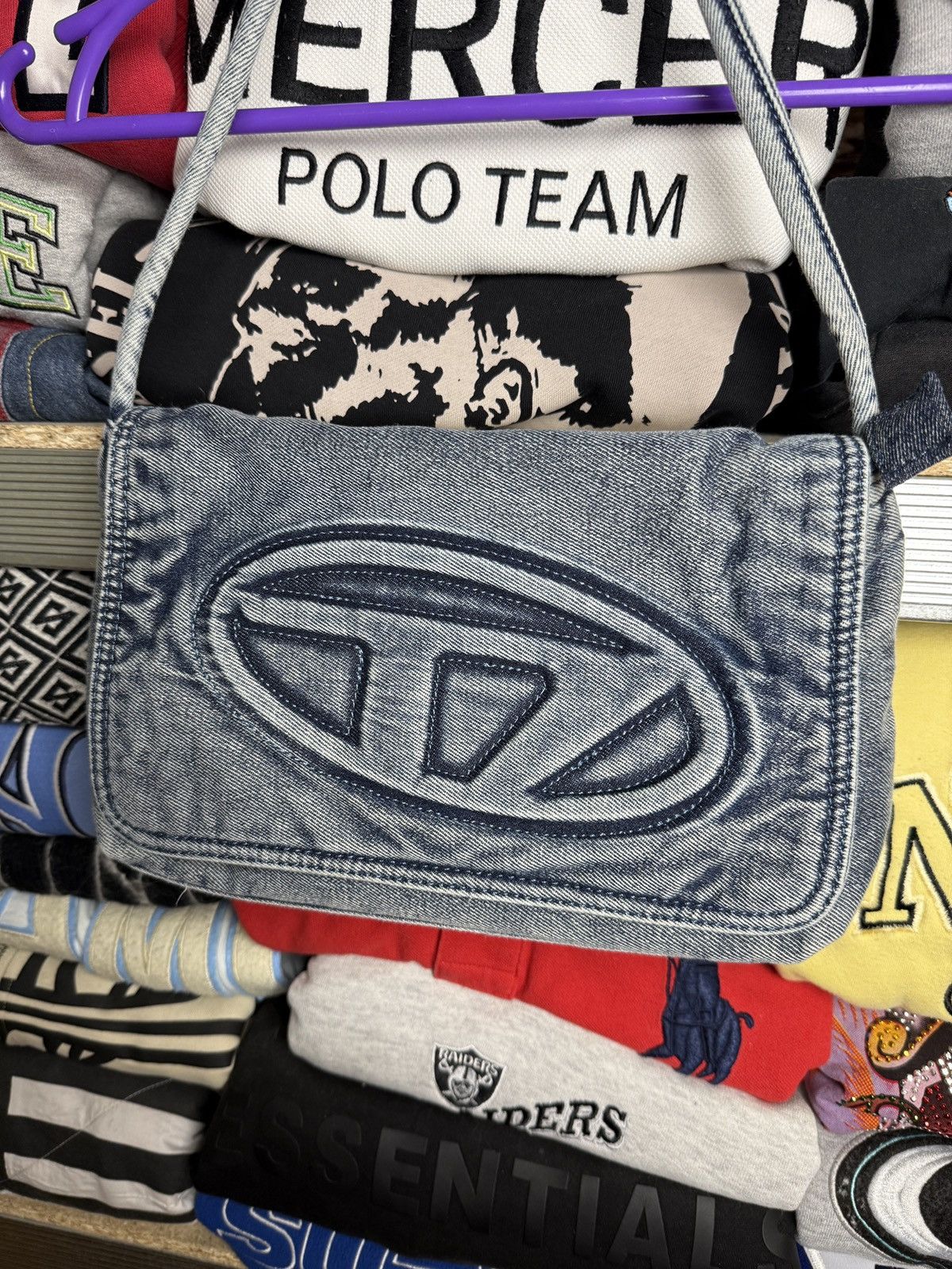 Diesel Crazy Y2K Diesel Style D Logo Bag Big Logo Faded Colour Size ONE SIZE - 3 Thumbnail