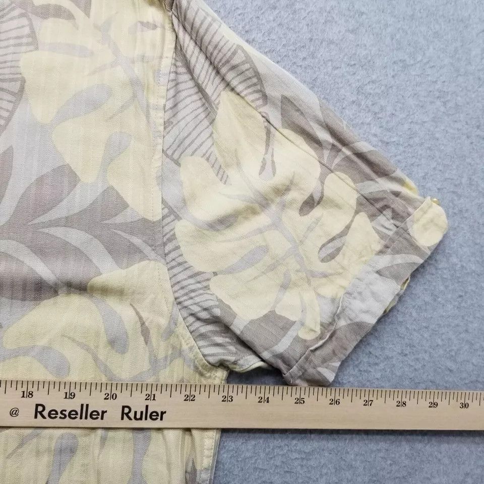 Cubavera Cubavera Shirt Mens Large Tan Hawaiian Floral Button Up Size US L / EU 52-54 / 3 - 8 Thumbnail