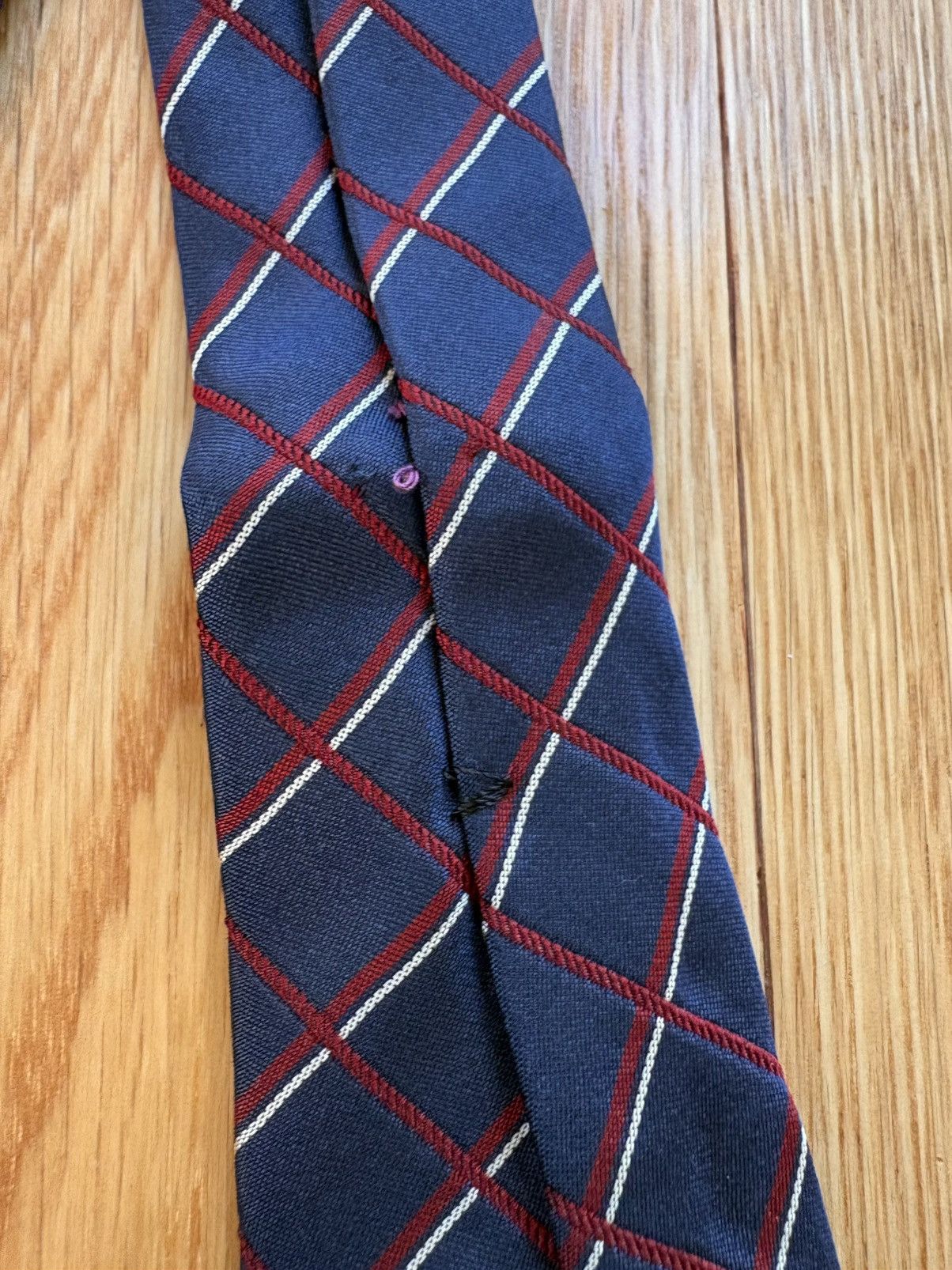 Ralph Lauren Purple Label Ralph Lauren Purple Label VTG 90s Windowpane Check Silk Tie Size ONE SIZE - 5 Thumbnail
