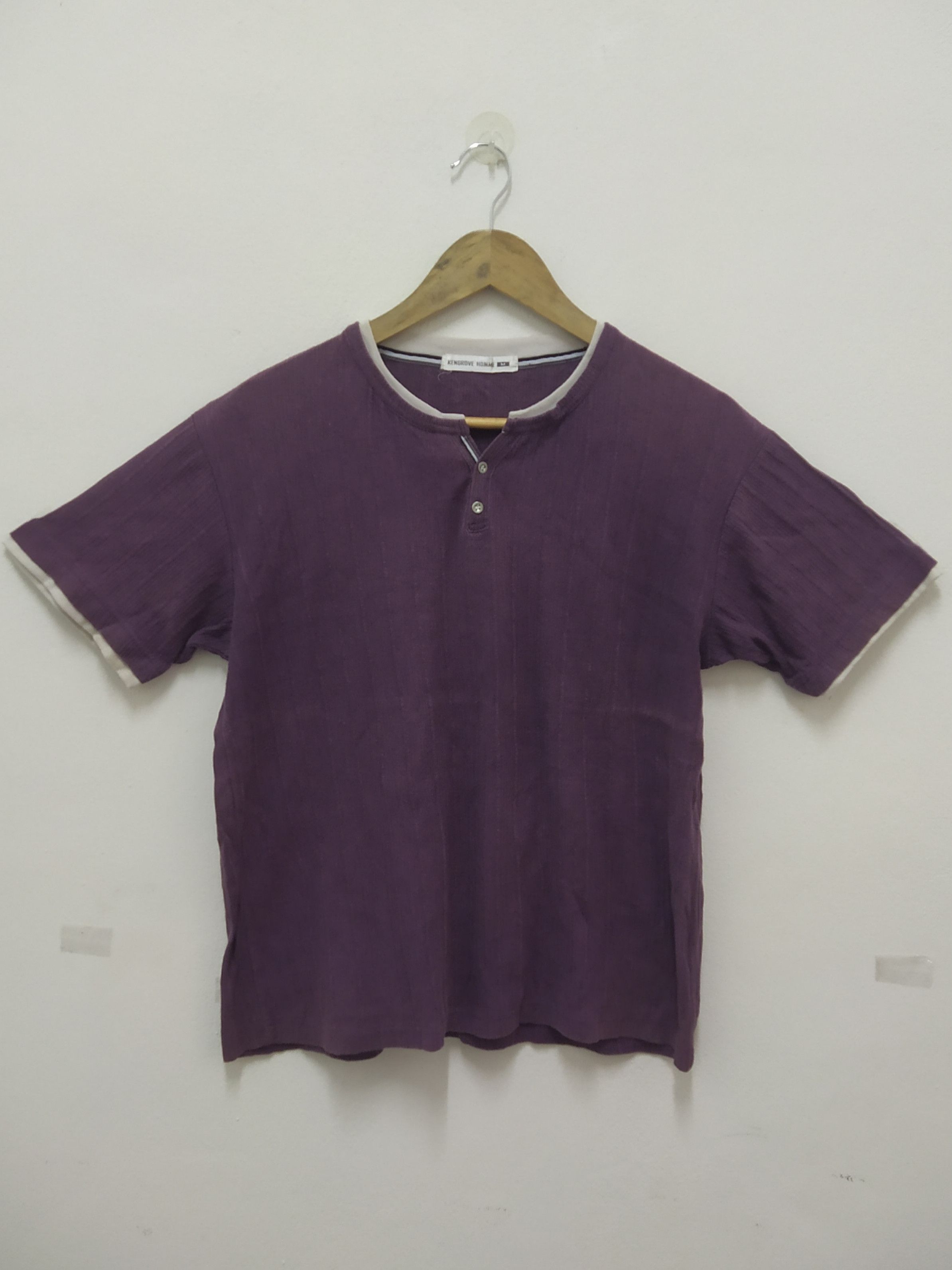 Pre-owned Vintage Kengrove Homme Button Up Casual Shirt In Purple