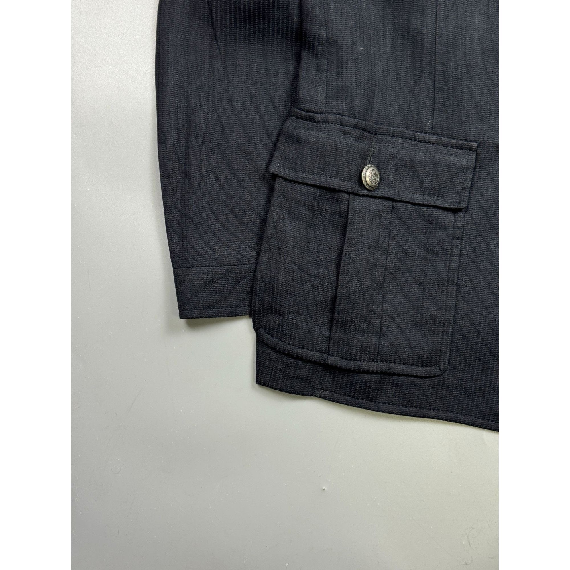 Corneliani Corneliani Trend Military Navy Style Cotton Blazer (Y1265) Size 40R - 2 Thumbnail