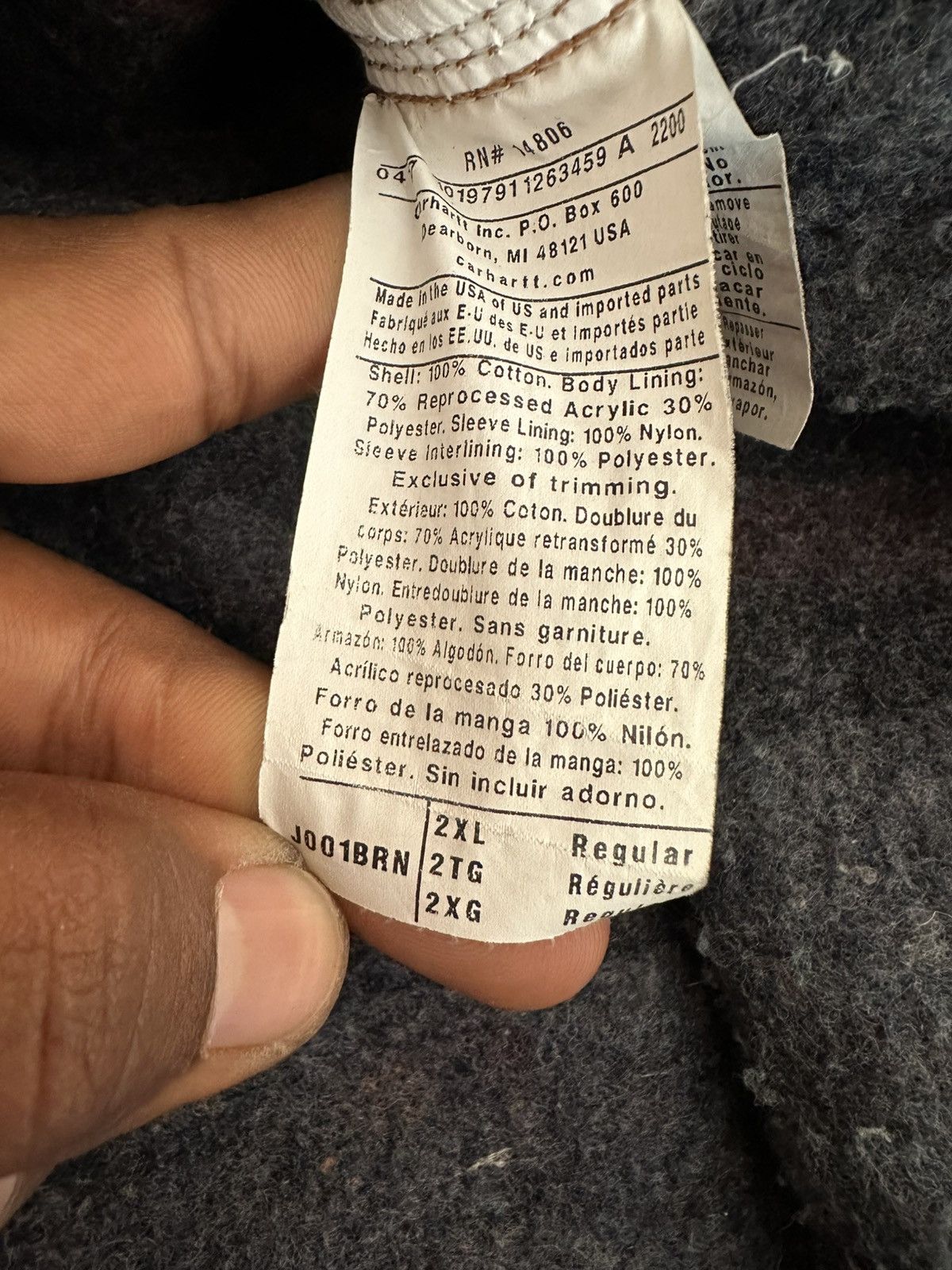 Carhartt 90's Faded Vintage Carhartt Detroit jacket J001 BRN Size US XXL / EU 58 / 5 - 9 Thumbnail