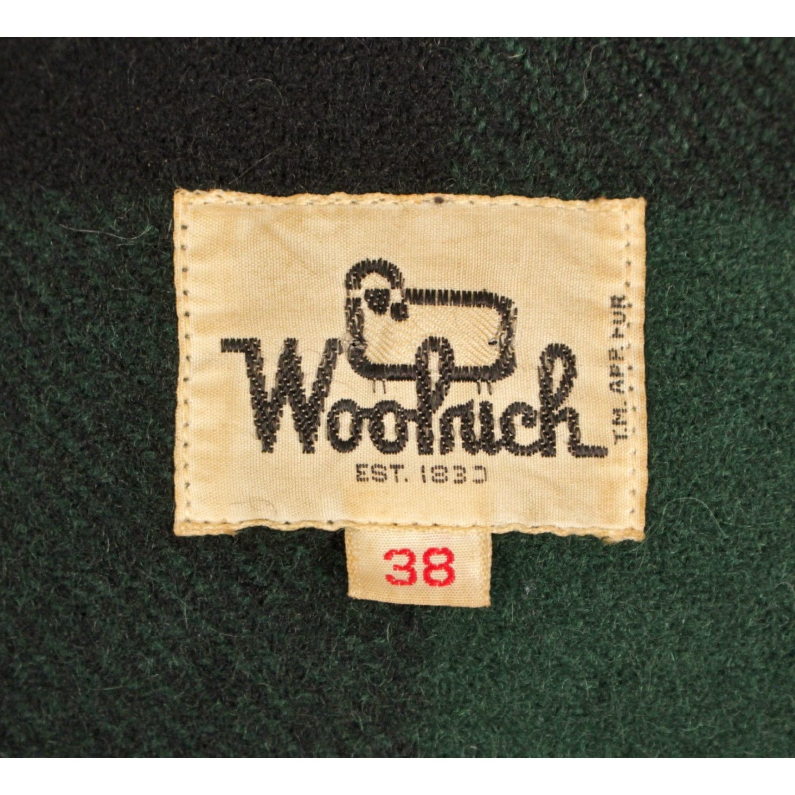 Vintage VINTAGE Woolrich Jacket 80s Plaid Wool Stone Green Black Size 38 Chore Jacket Mens Size US XXS / EU 40 - 4 Thumbnail