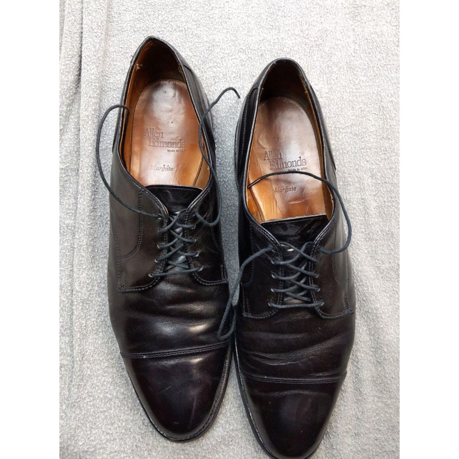 Allen Edmonds Allen Edmonds Shoes Mens 13 B Black Leather Cap Toe Oxford Margate Made USA Mens Dress Shoes Cap Toe Oxford, Black, 13B, Margate, USA Size ONE SIZE - 2 Thumbnail