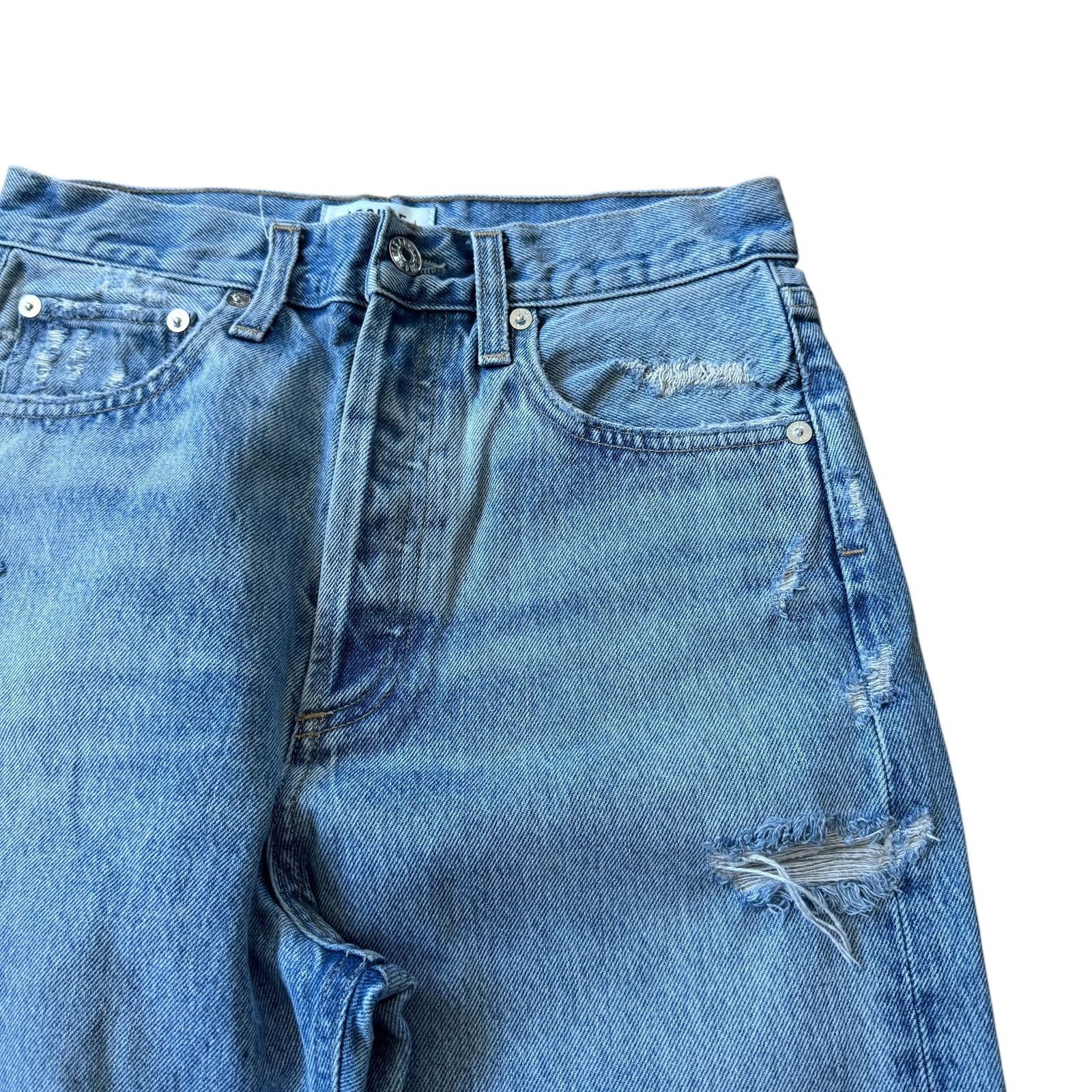 Agolde AGOLDE 90's Mid Rise Loose Jeans Fall Out Distressed Size 24" / US 00 / IT 34 - 5 Thumbnail