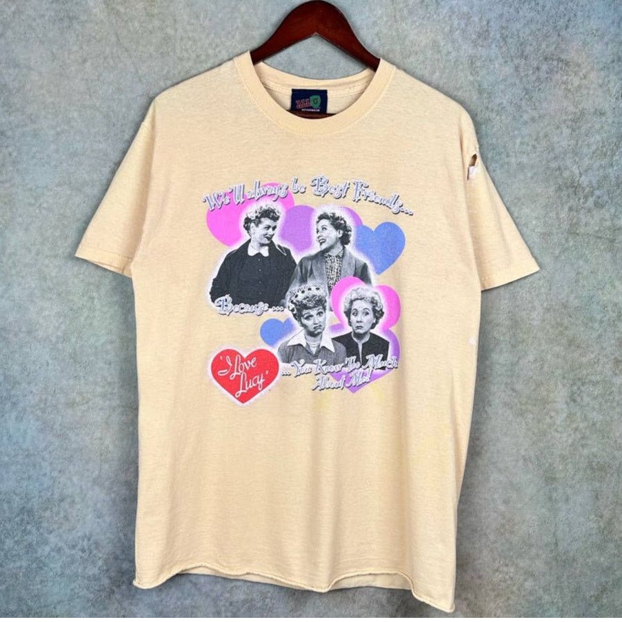 Vintage Vintage I Love Lucy T Shirt Sz M Yellow TV Y2K Retro Size US M / EU 48-50 / 2 - 1 Thumbnail