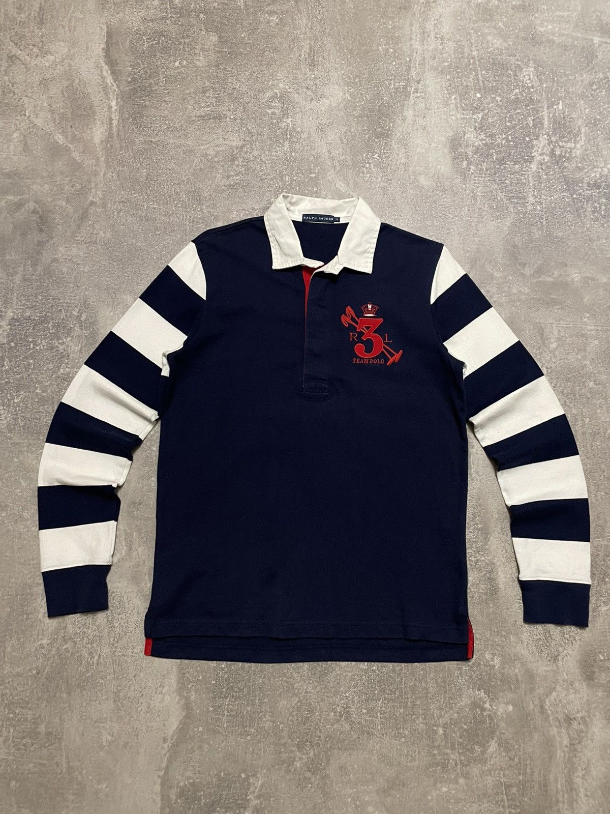 Polo Ralph Lauren × Ralph Lauren × Vintage Vintage Ralph Lauren Striped Polo Long Sleeve Shirt Women’s Size L / US 10 / IT 46 - 1 Thumbnail