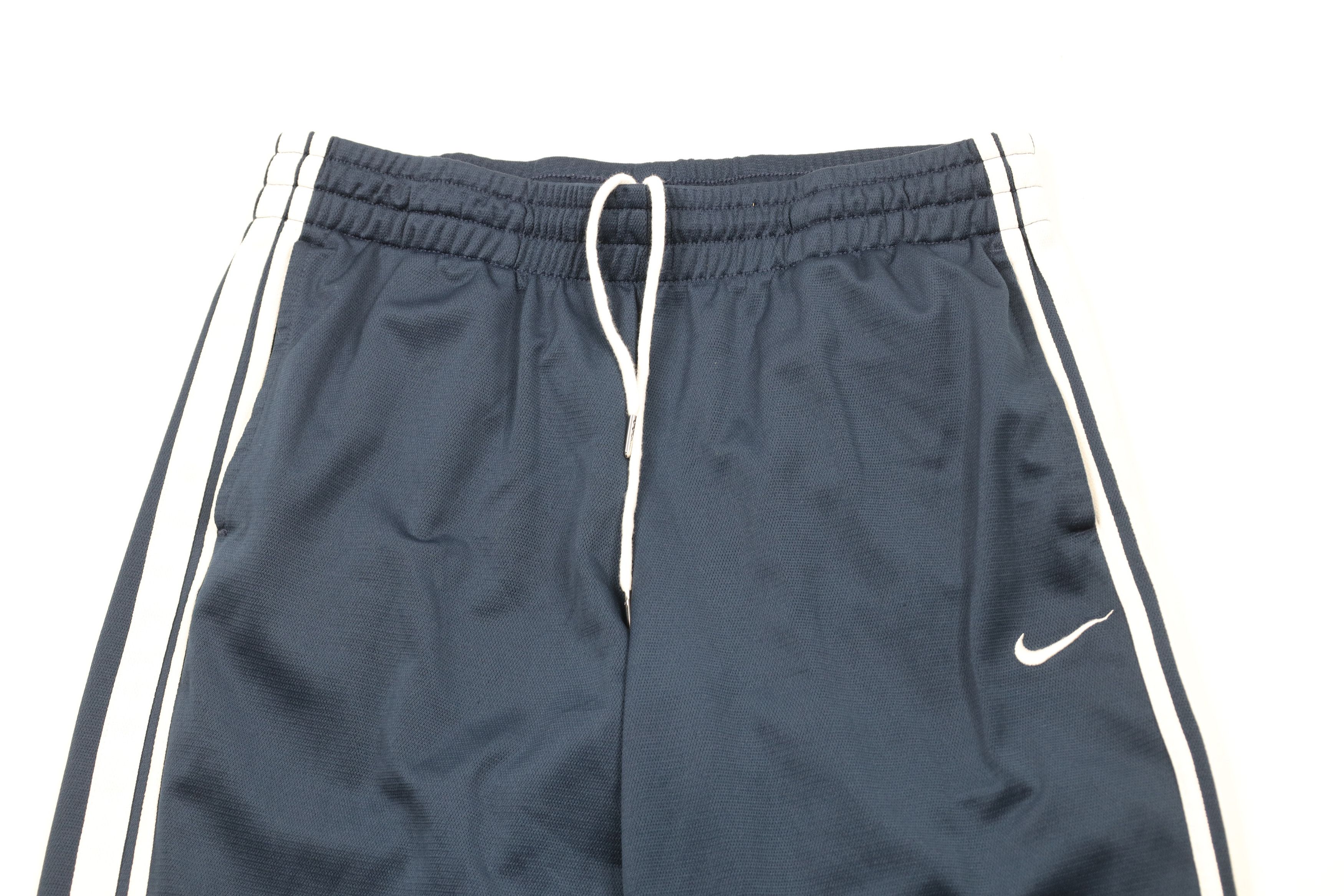 Nike × Vintage Vintage 90s Y2K Nike Scott Mini Swoosh Wide Leg Pants Blue Size US 36 / EU 52 - 2 Thumbnail