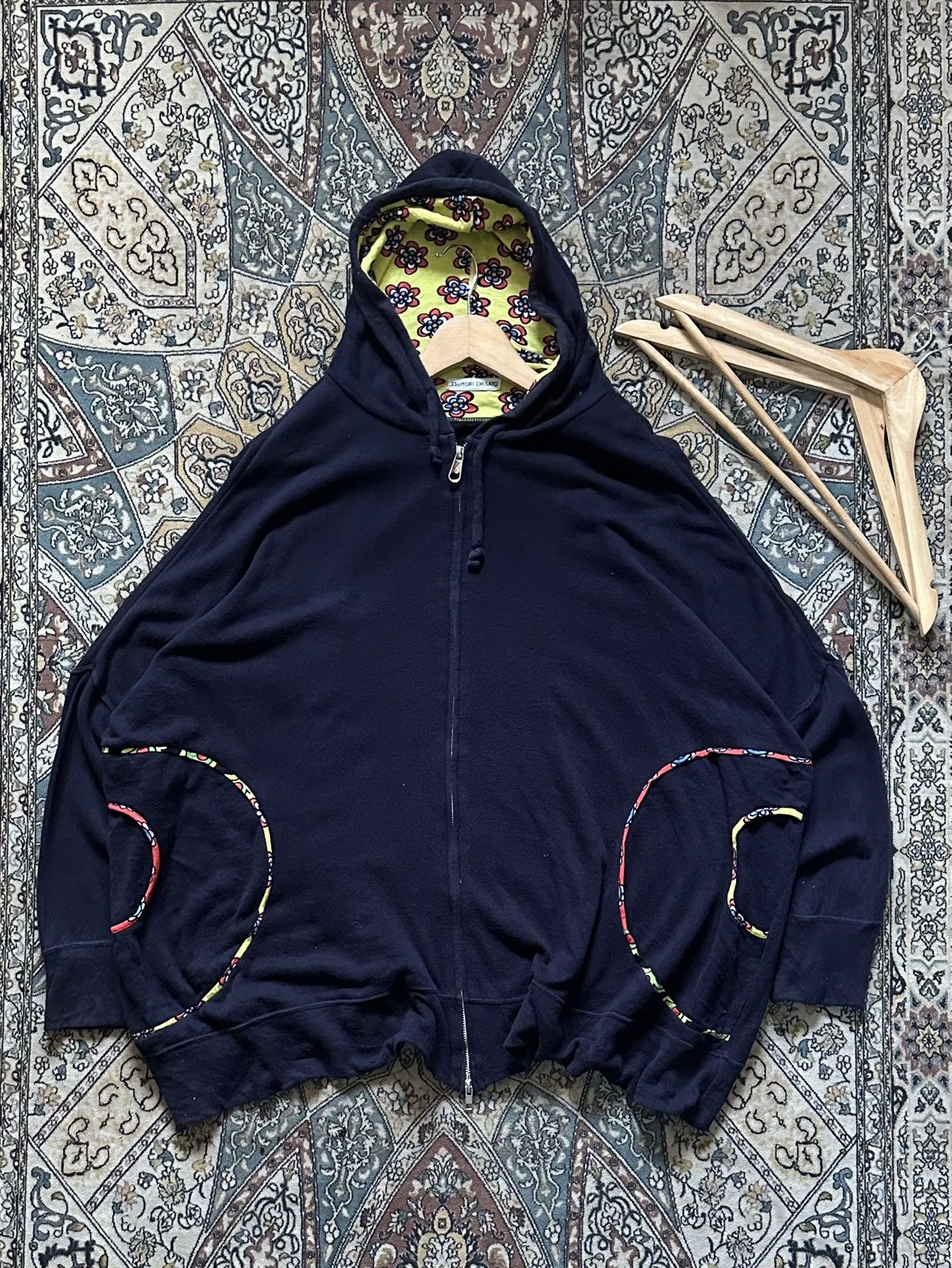 Tsumori Chisato TSUMORI CHISATO Floral Lined Zip Hoodie Size M / US 6-8 / IT 42-44 - 1 Thumbnail