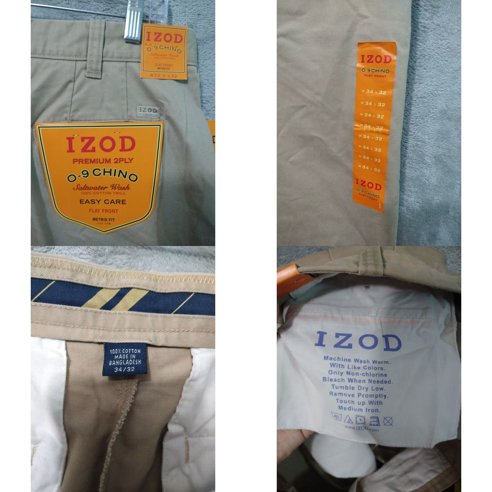 Izod IZOD Pants Mens 34x32 Beige Chino Flat Front Metrix Fit Easy Care Cotton Regular 34 Beige Men Pants Mens Chino 90s? (no, avoid inaccuracies) Size US 34 / EU 50 - 8 Thumbnail