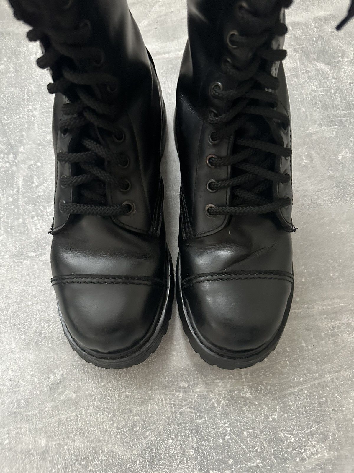 Japanese Brand Vintage Avant Garde Invader England combat leather boots Size US 8.5 / EU 41-42 - 6 Thumbnail