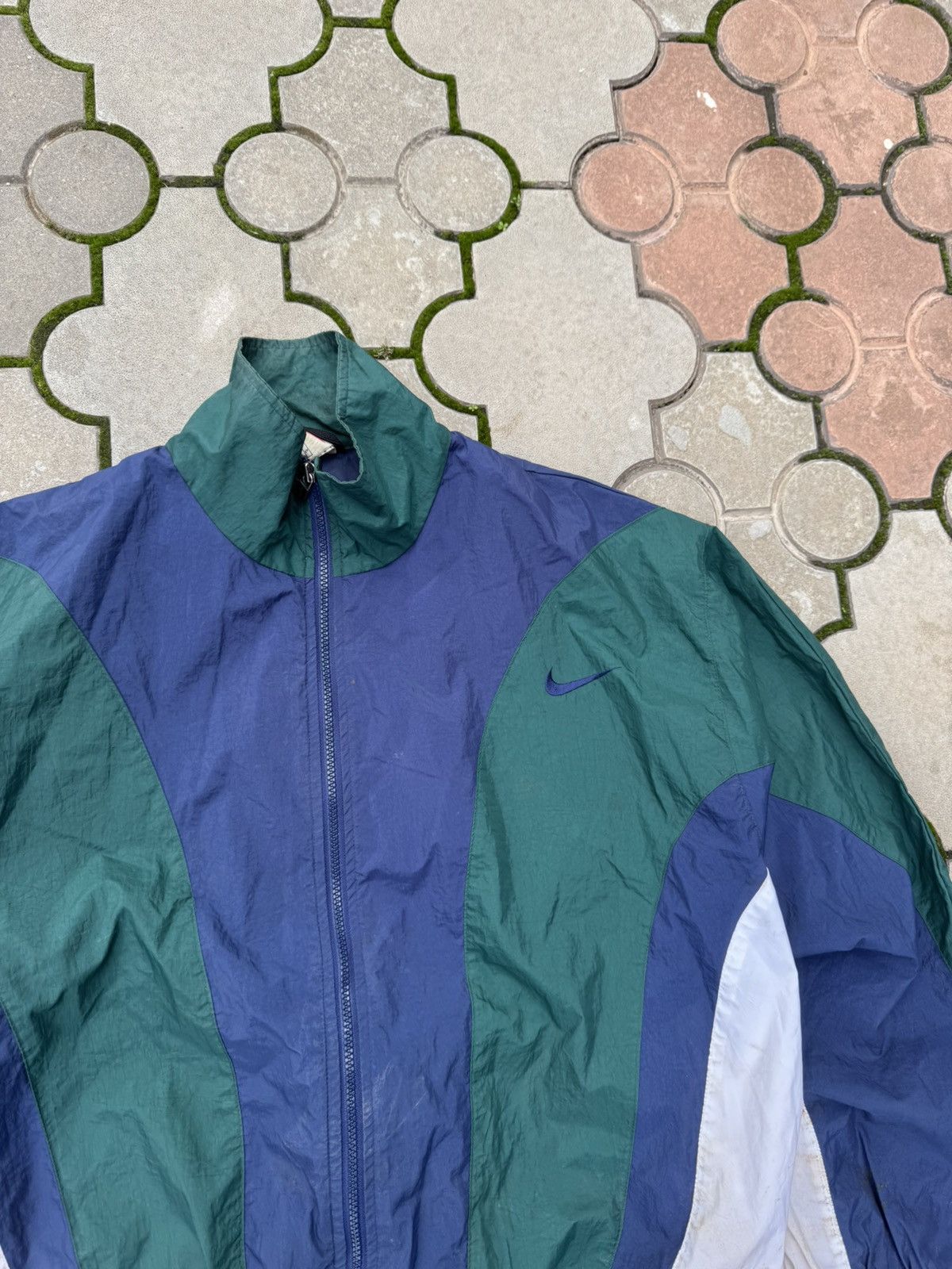 Nike Vintage 90s Nike Nylon Track Jacket Y2K Size US L / EU 52-54 / 3 - 3 Thumbnail