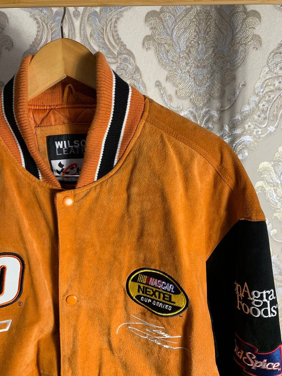 NASCAR × Vintage × Wilsons Leather VERY RARE WILSONS LEATHER BOMBER RACING THE HOME DEPOT 90s Size US XL / EU 56 / 4 - 5 Thumbnail