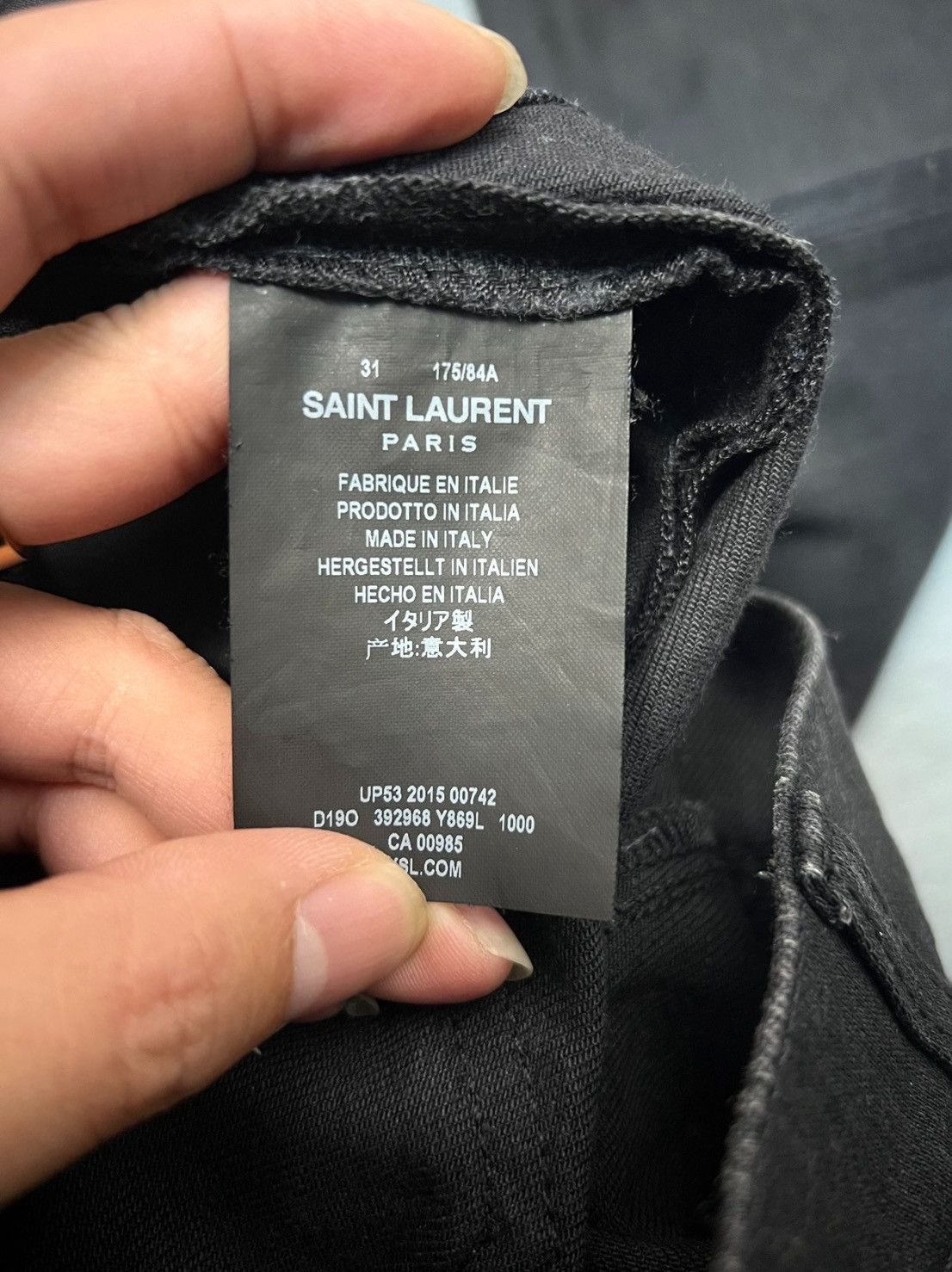 Yves Saint Laurent saint Laurent Black jeans with diagonal zippers jeans 2501- Size US 31 - 5 Thumbnail
