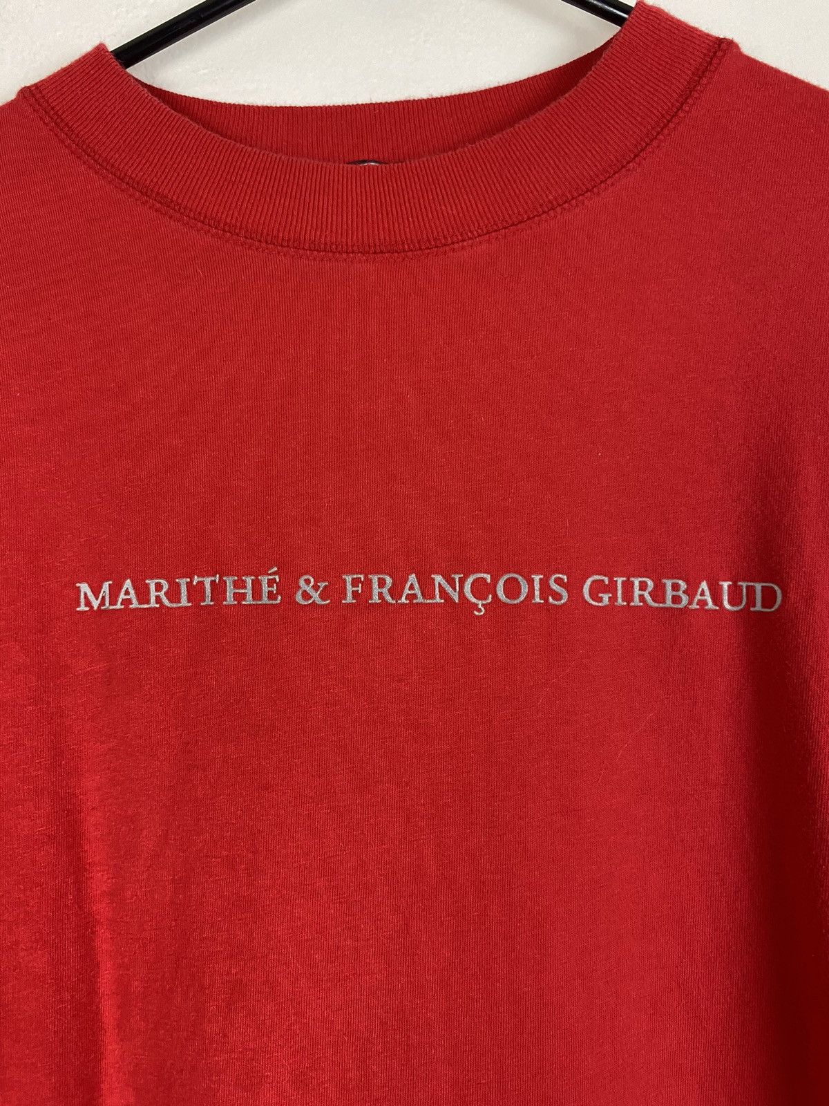 Marithe + Francois Girbaud × Vintage Vintage Marithe Francois Girbaud Red Long Sleeve Made in USA Size US XL / EU 56 / 4 - 3 Thumbnail