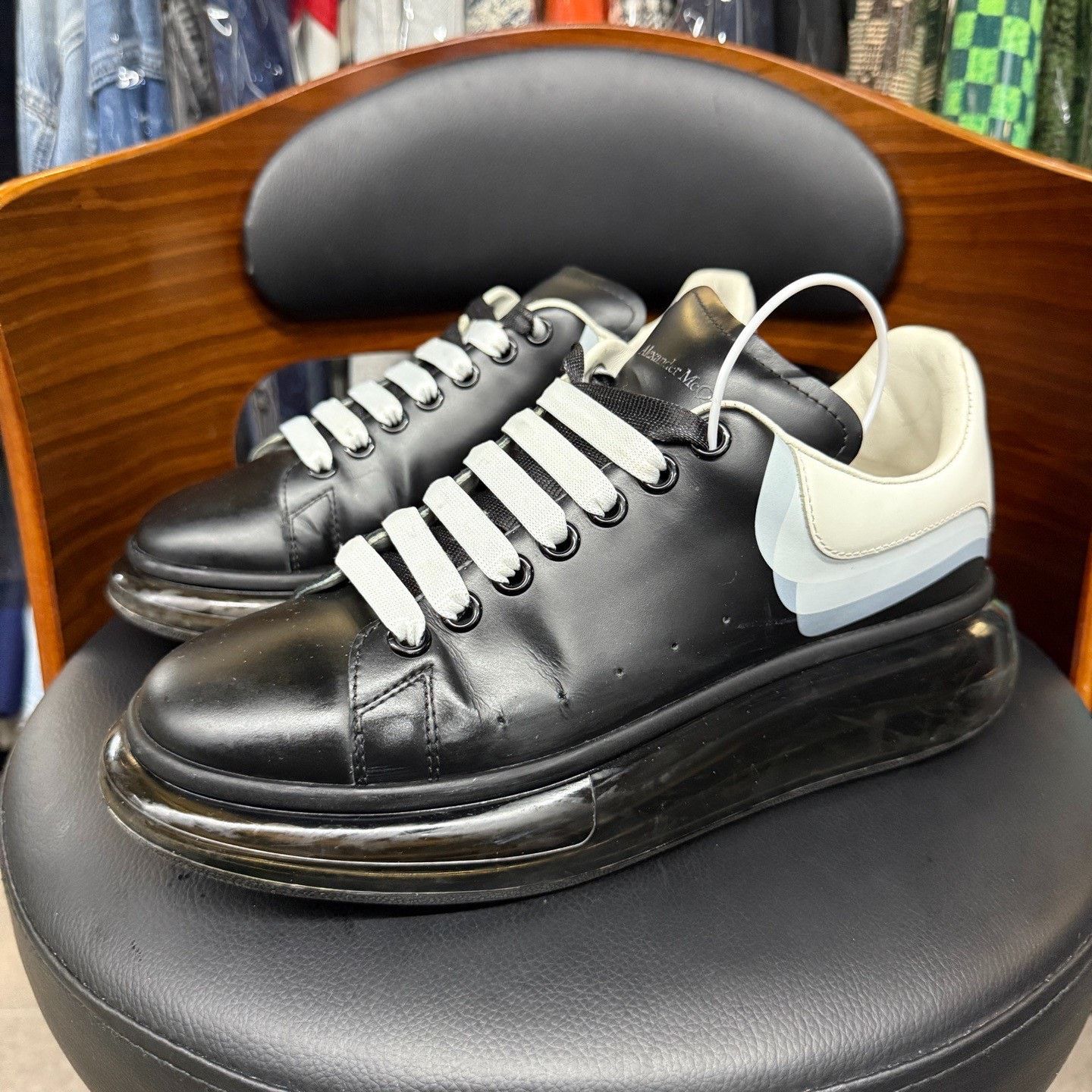 Alexander McQueen Black Lowtop Sneakers 7.5 Men Size US 7.5 / EU 40-41 - 1 Thumbnail