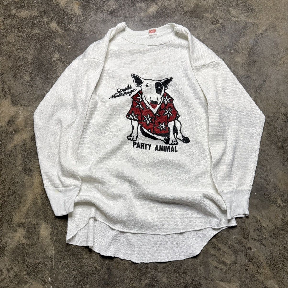 Vintage vintage 70s 80s spuds McKenzie party animal thermal knit Size US XL / EU 56 / 4 - 3 Thumbnail