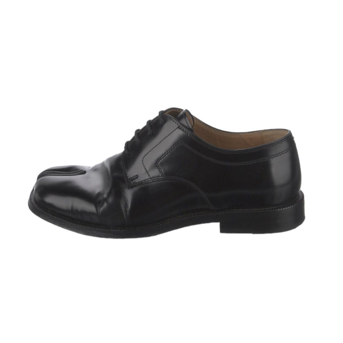 maison margiela classic leather tabi shoes