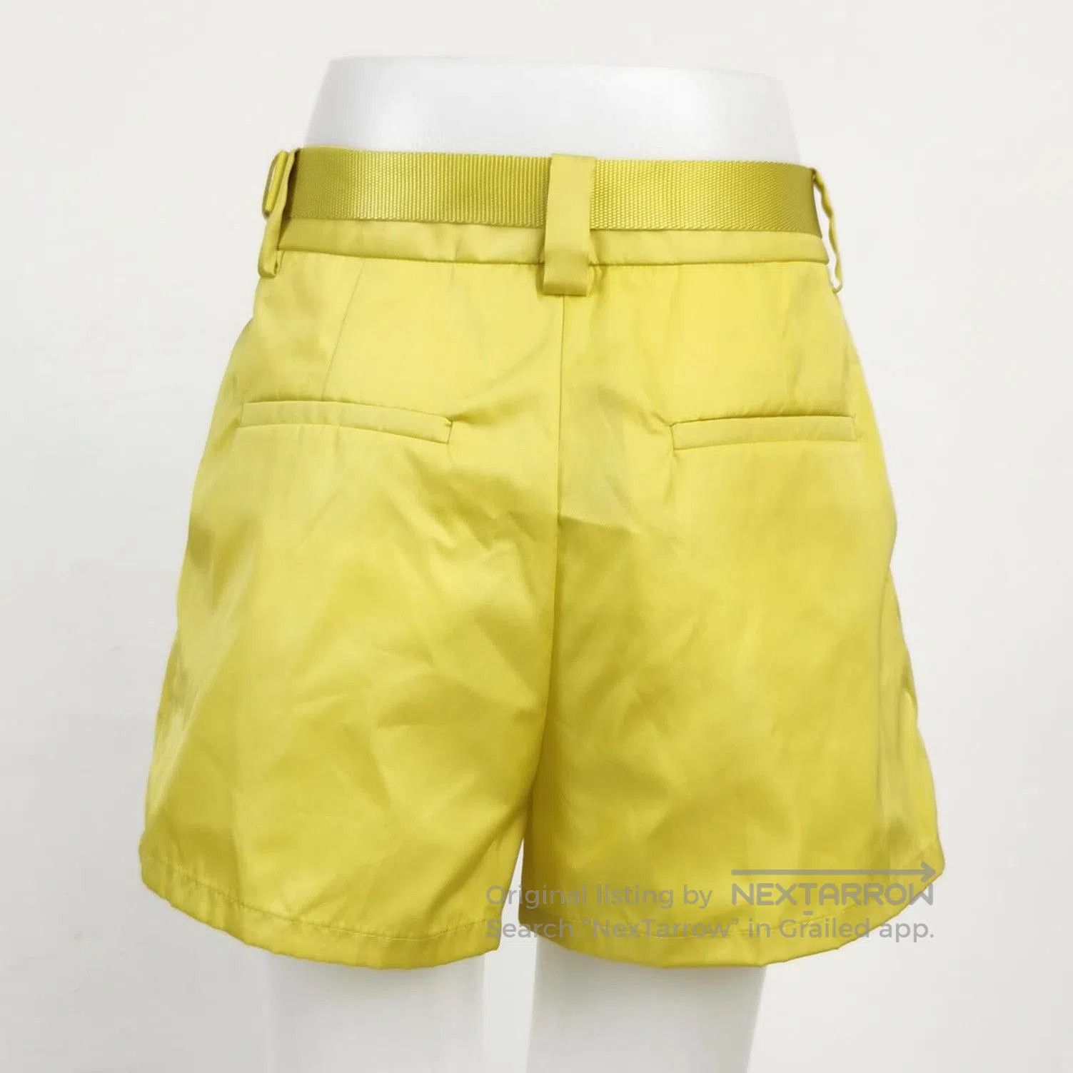 Prada Prada Yellow Belted Shorts Size 4. Size 39" - 2 Thumbnail