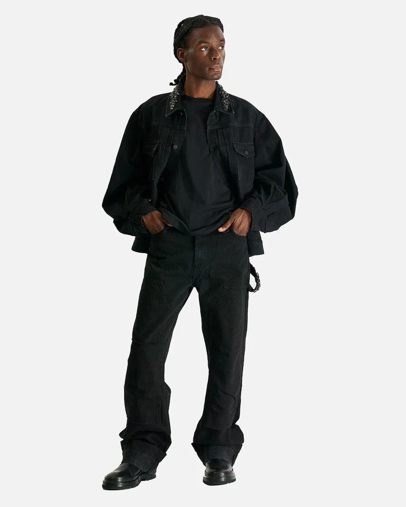 Simone Rocha o1s1v1r1oon0825 Straight Workwear Denim Jeans in Black Size US 36 / EU 52 - 4 Thumbnail