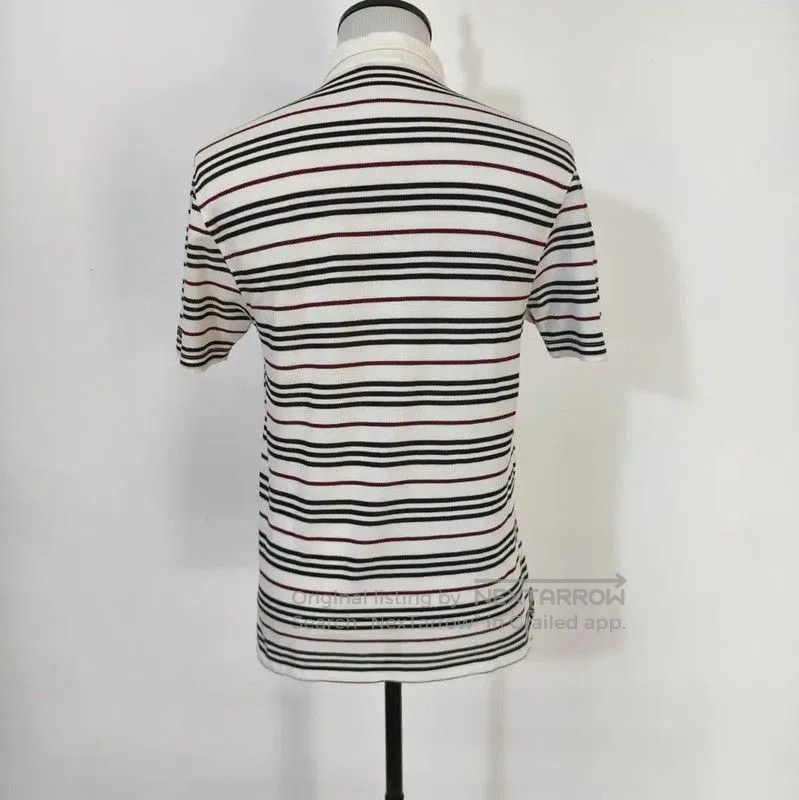 Burberry Burberry Men's Summer White Striped Polo Shirt. Size US M / EU 48-50 / 2 - 5 Thumbnail