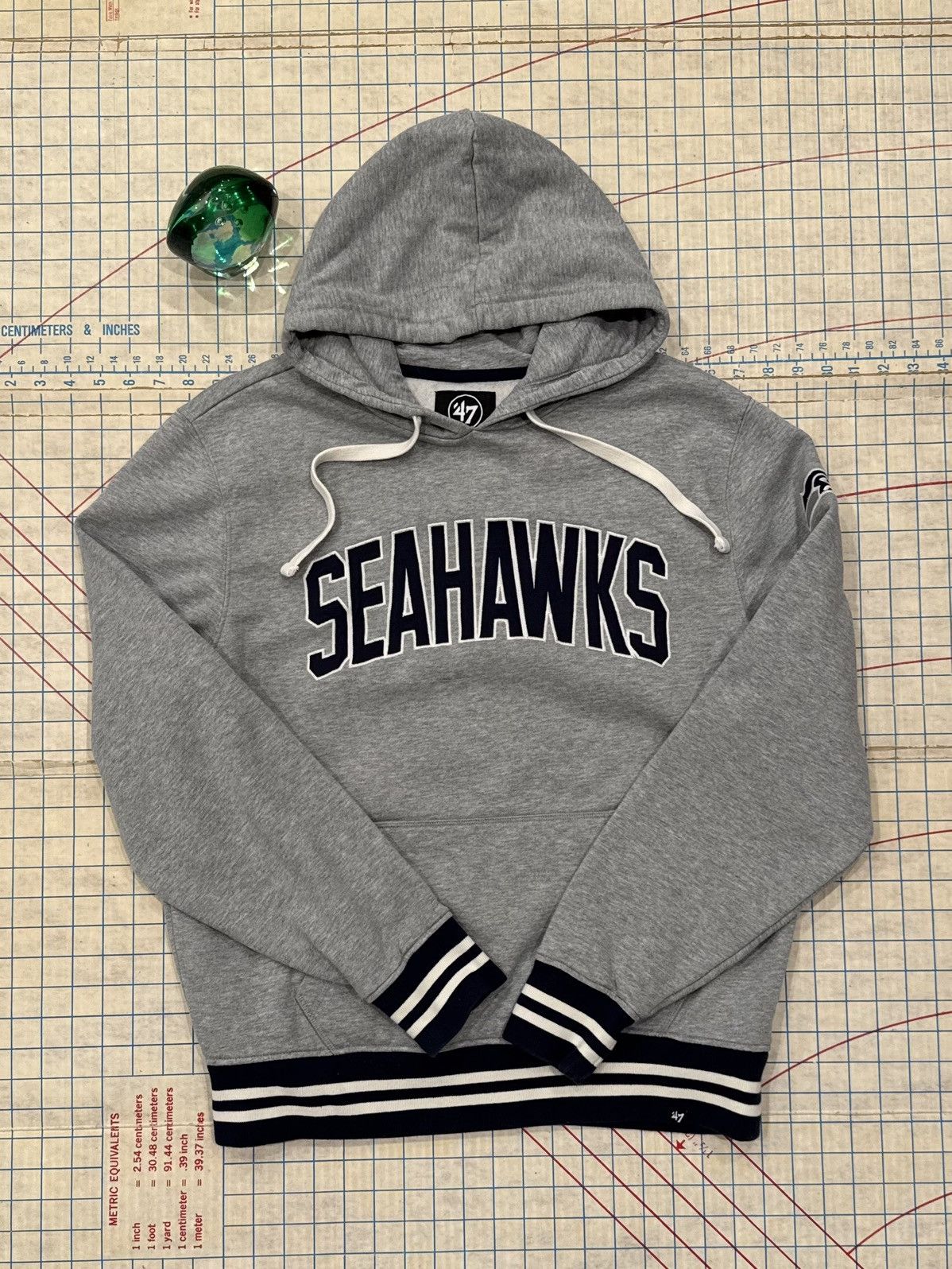 47 Brand ‘47 Seattle Seahawks Pull Over Ringer Hoodie CollegiateStyle Size US L / EU 52-54 / 3 - 5 Thumbnail