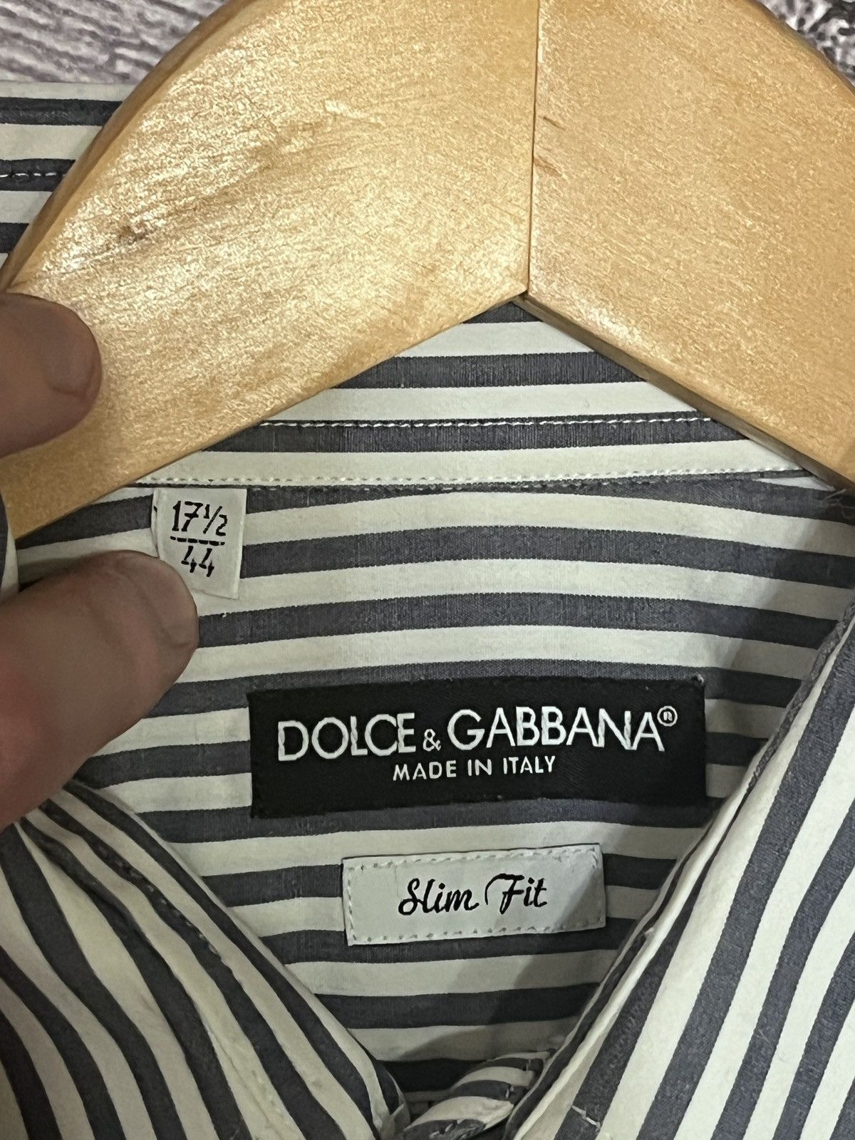 Dolce & Gabbana Dolce & Gabbana Slim Fit Striped Button Up Shirt Size US XL / EU 56 / 4 - 4 Thumbnail