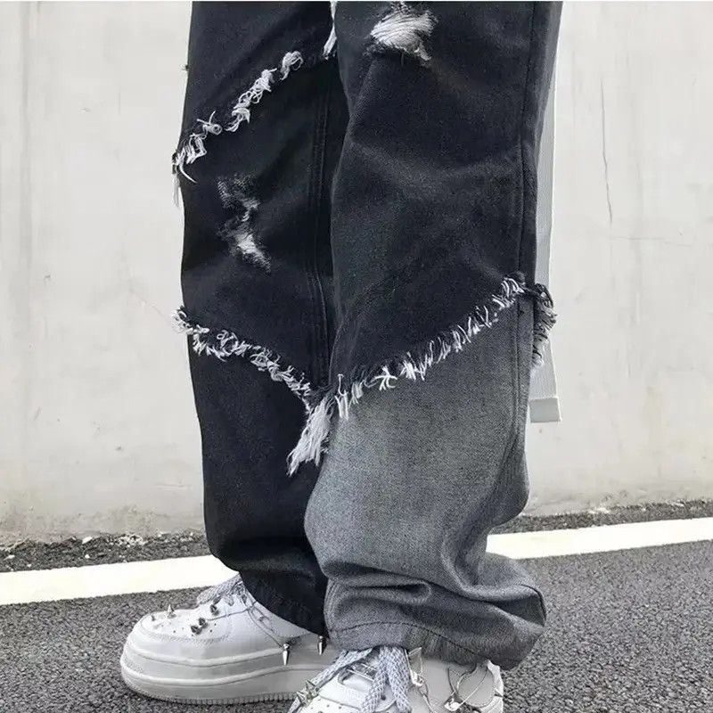 Japanese Brand × Jean Baggy Distressed patchwork jeans pants y2k Size US 30 / EU 46 - 5 Thumbnail
