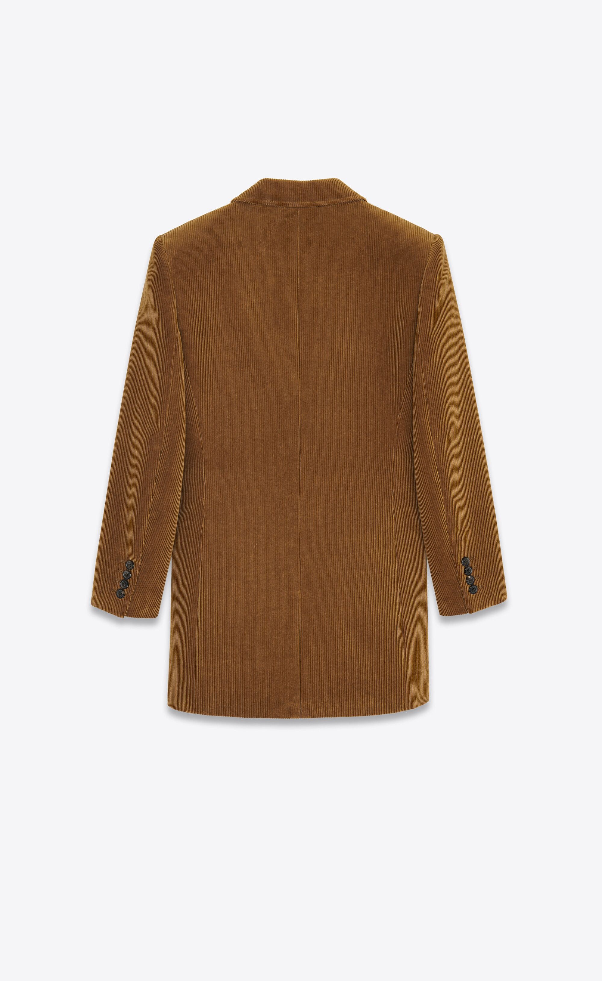 Saint Laurent Paris o1bcso1str1224 Single Breasted Jacket In Corduroy in Brown Size XL / US 12-14 / IT 48-50 - 2 Thumbnail