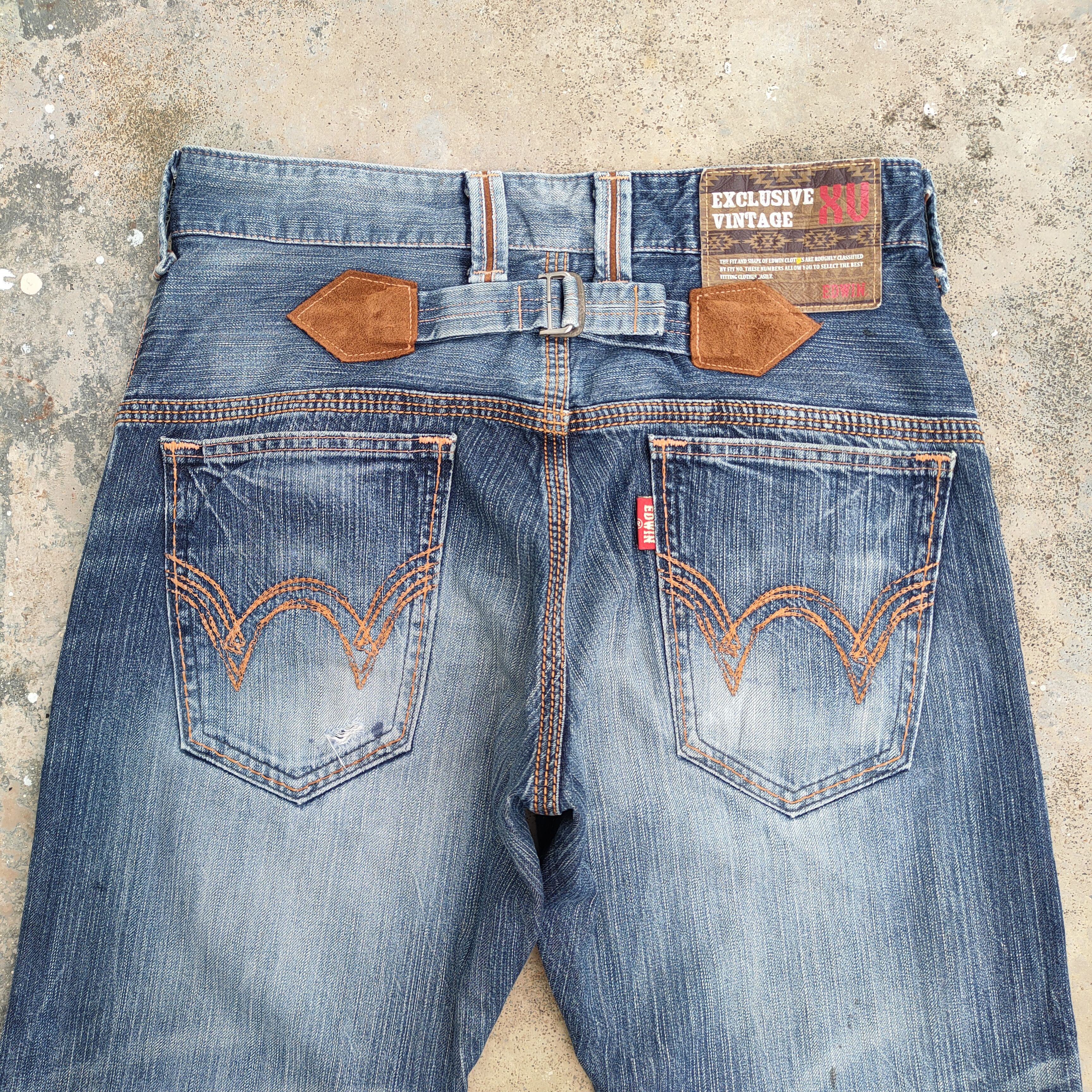 Edwin VINTAGE EDWIN FADED RIPPED DENIM JEANS PANTS Size US 34 / EU 50 - 7 Thumbnail