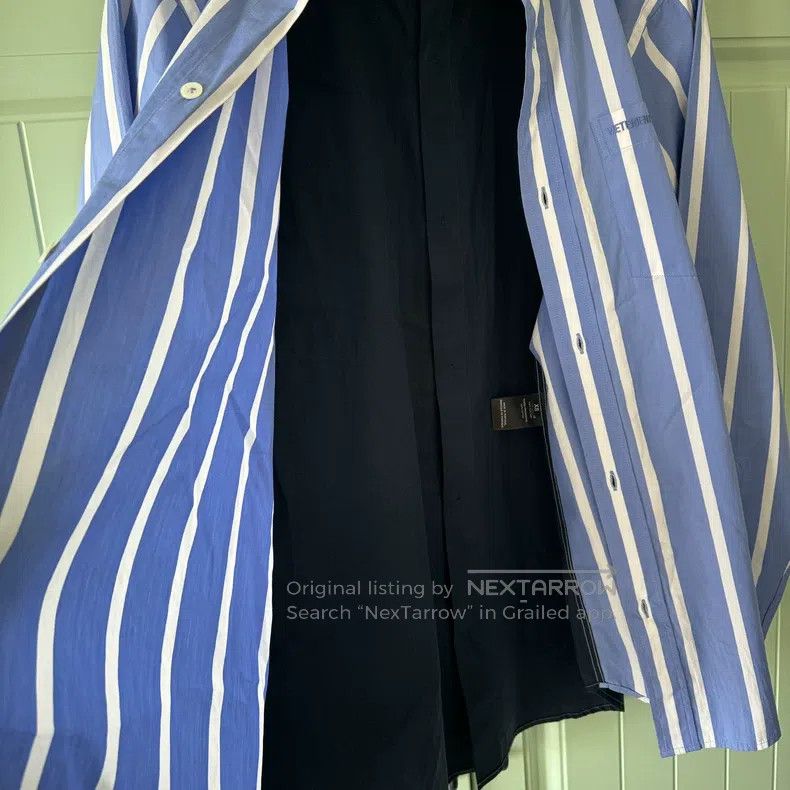 Vetements Vetements Blue and white striped shirt Size US XS / EU 42 / 0 - 7 Thumbnail