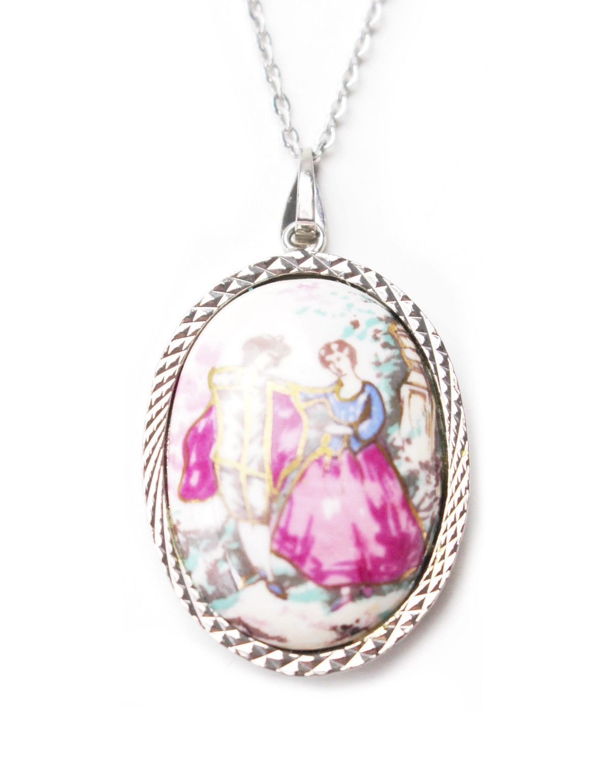 Designer × Vintage 2000S JAPANESE MADE PORCELAIN CAMEO NECKLACE Size ONE SIZE - 1 Thumbnail