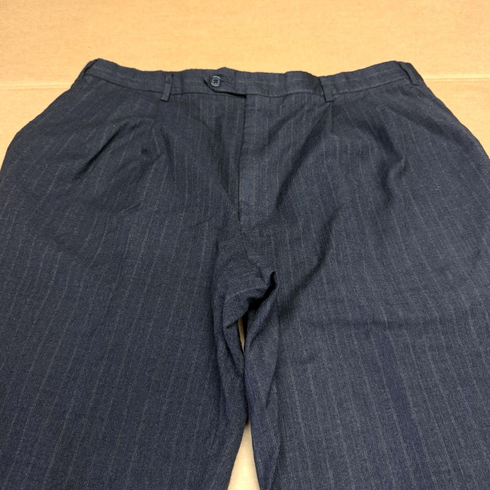 Vintage Turnbury Mens 38x32 Gray Wool Pants - Formal Dress Slim Fit Size US 38 / EU 54 - 5 Thumbnail