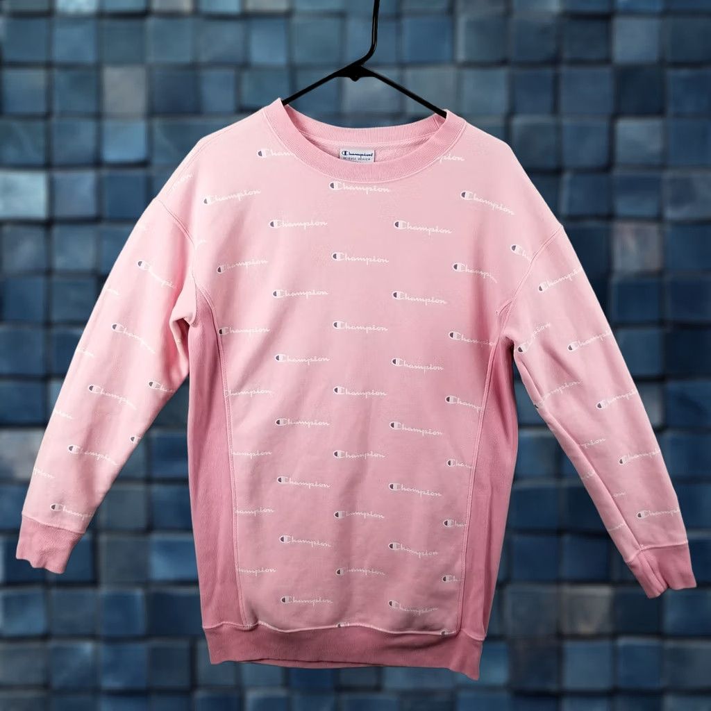 Champion Champion Life Reverse Weave Allover Print Crew Sweatshirt Dress Style Woman XS Crew Neck Pink Short Description Size XS / US 0-2 / IT 36-38 - 1 Thumbnail