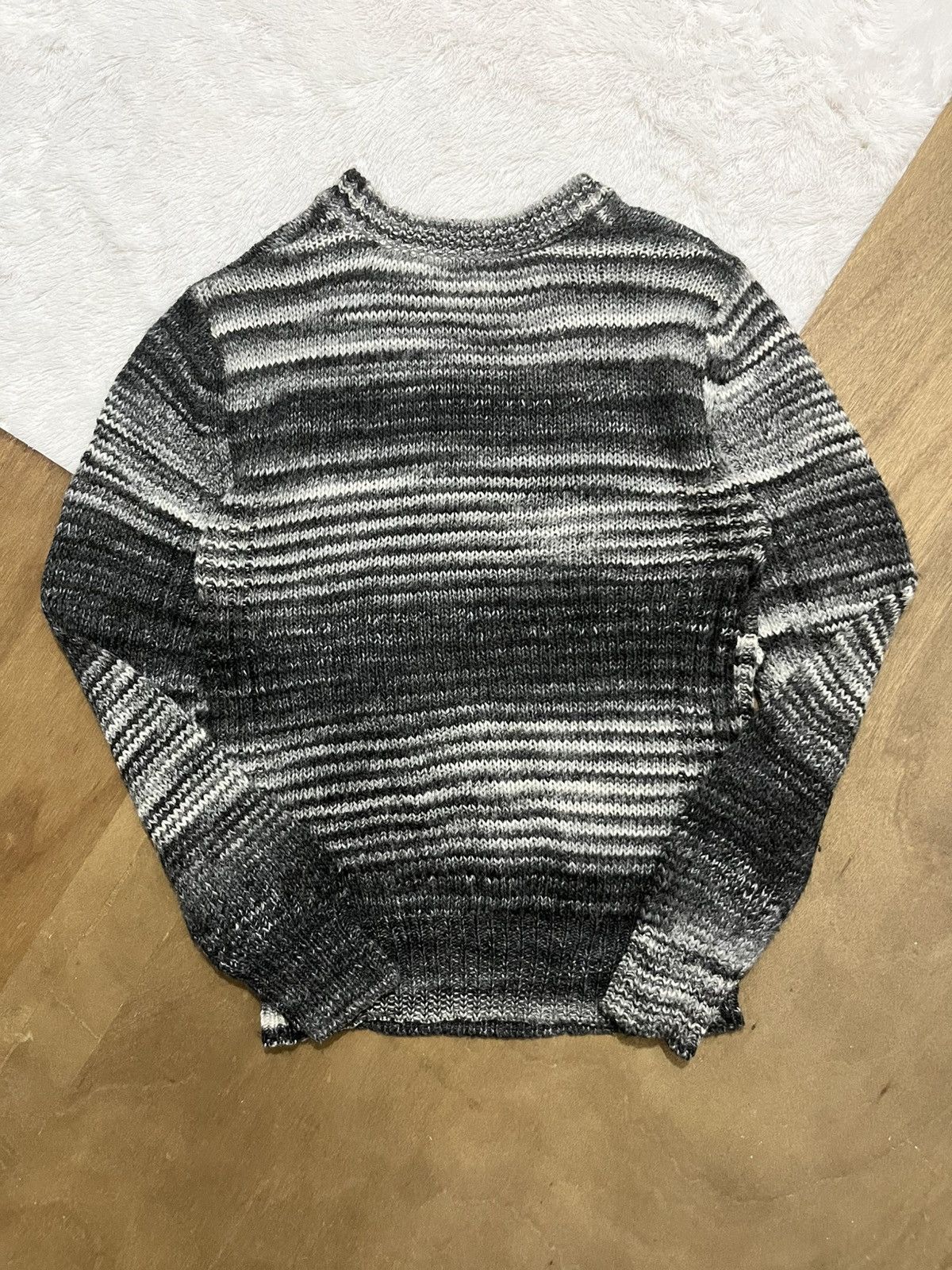 Boycott BOYCOTT Japanese Grunge Marl Border Knit Sweater Size US S / EU 44-46 / 1 - 4 Thumbnail