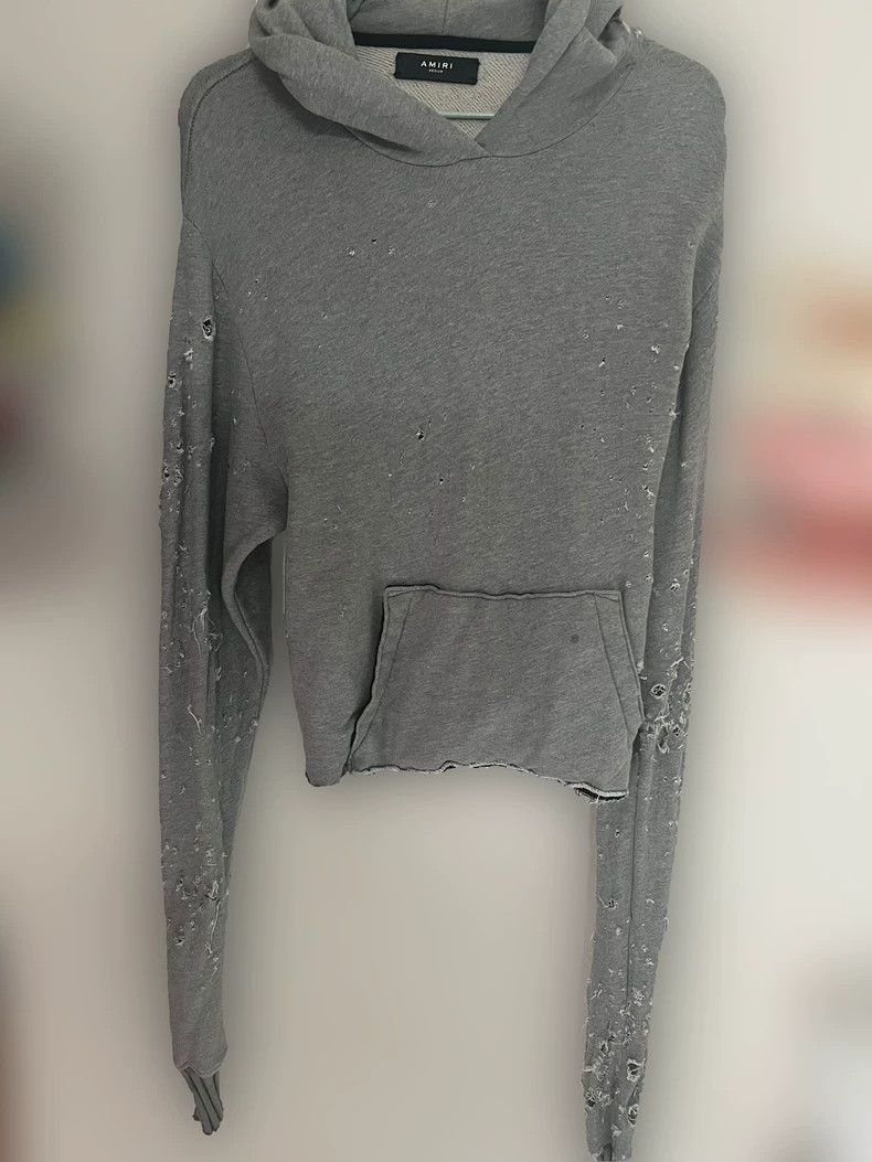 Amiri AMIRI Grey bullet hooded sweatshirt 2501-Nextarrow Size US M / EU 48-50 / 2 - 1 Thumbnail